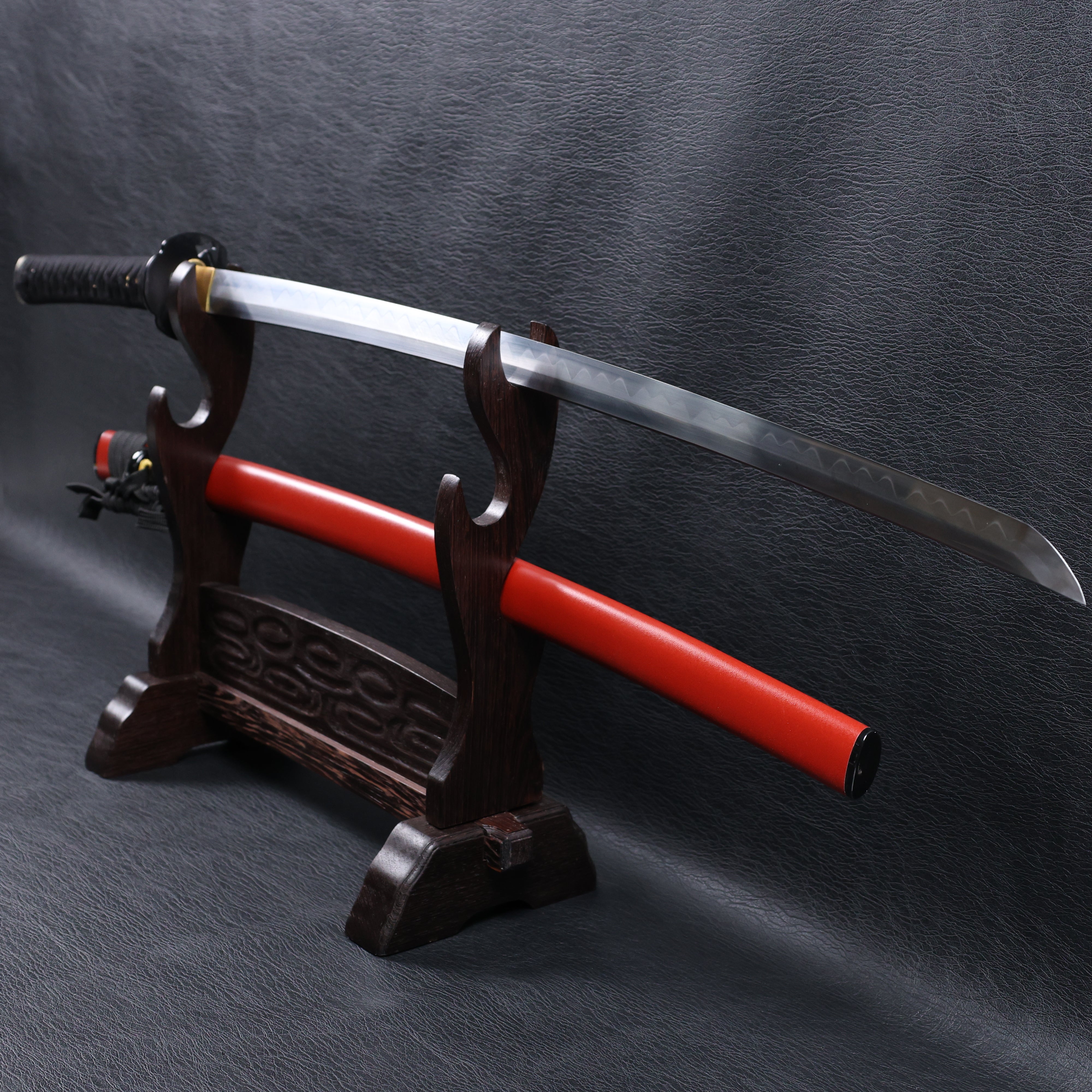 Katana Motonari T10 Clay Tempered Blade with Notare Wave Hamon | KSA Huo