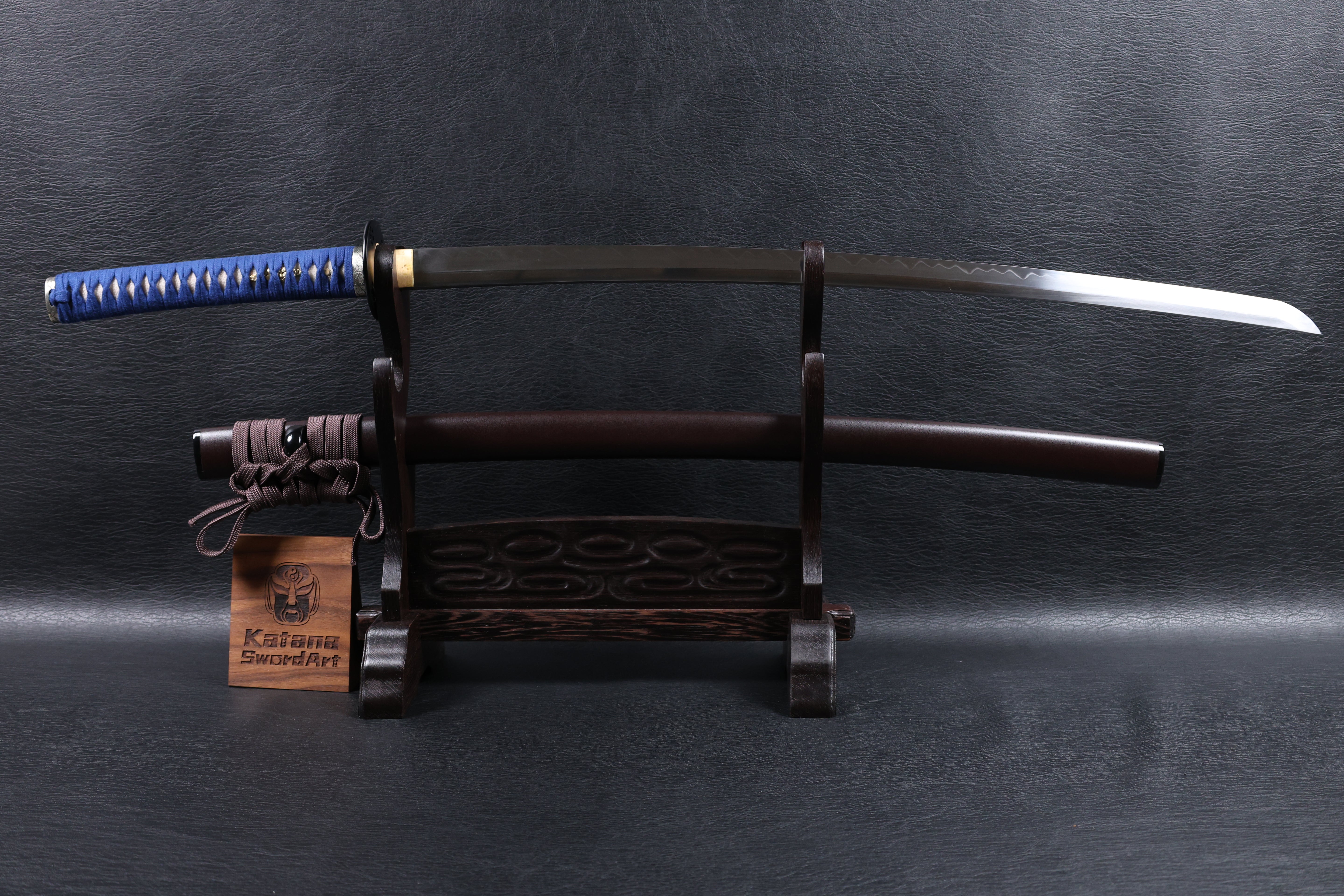 Katana Masashige T10 Clay Tempered Blade with Notare Wave Hamon | KSA Huo