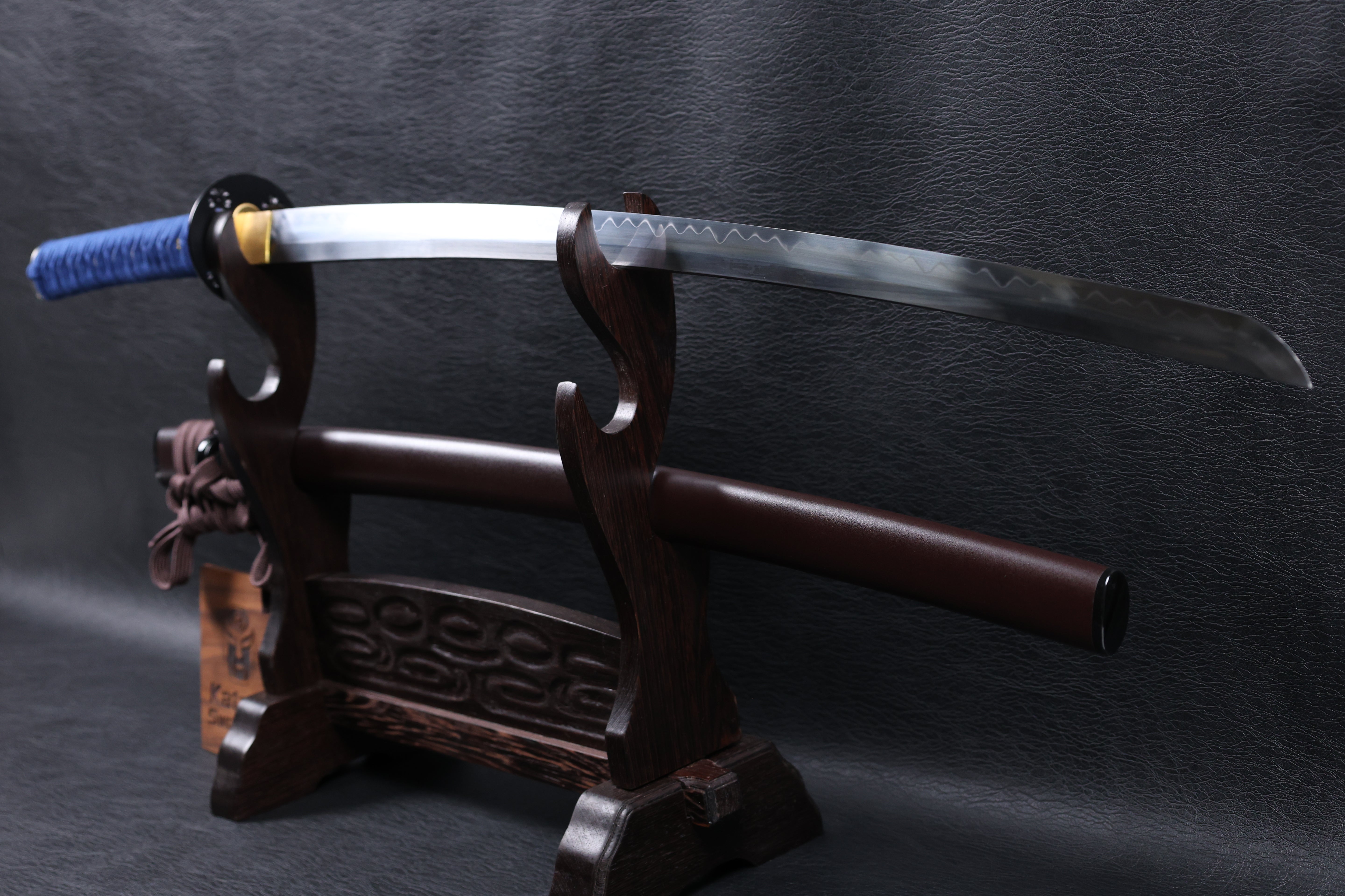 Katana Masashige T10 Clay Tempered Blade with Notare Wave Hamon | KSA Huo
