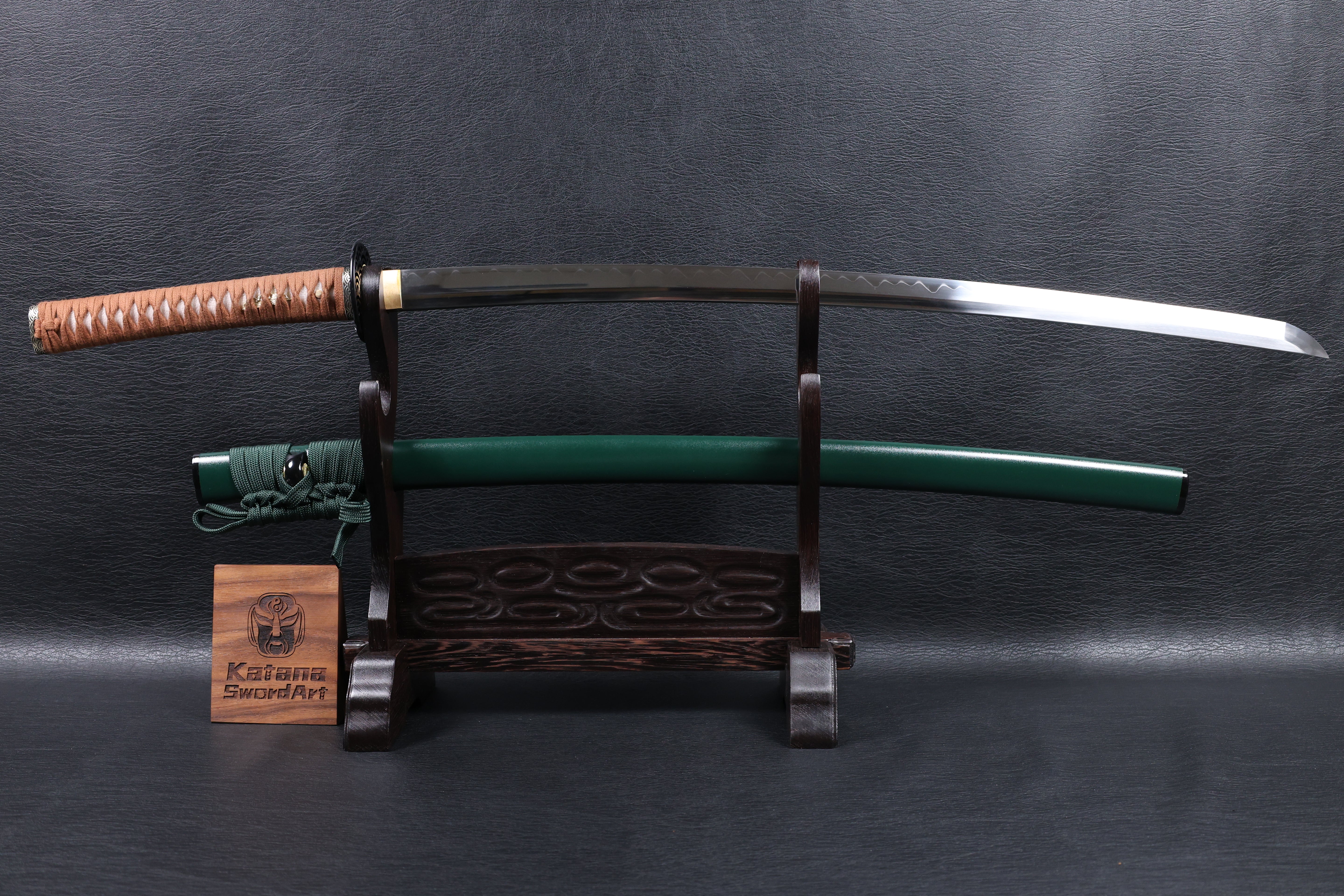 Katana Yoshitsune T10 Clay Tempered Blade with Notare Wave Hamon | KSA Huo