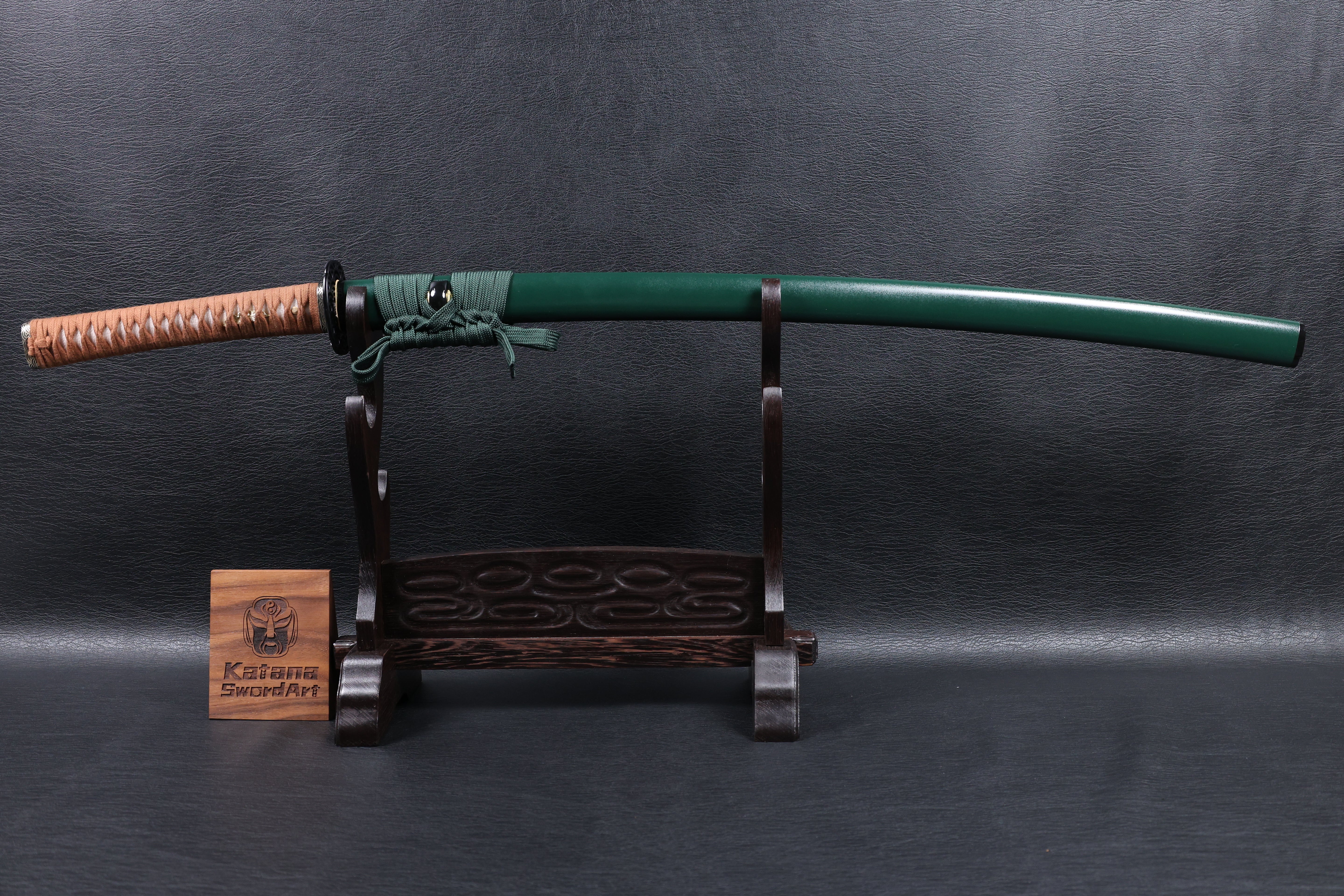 Katana Yoshitsune T10 Clay Tempered Blade with Notare Wave Hamon | KSA Huo