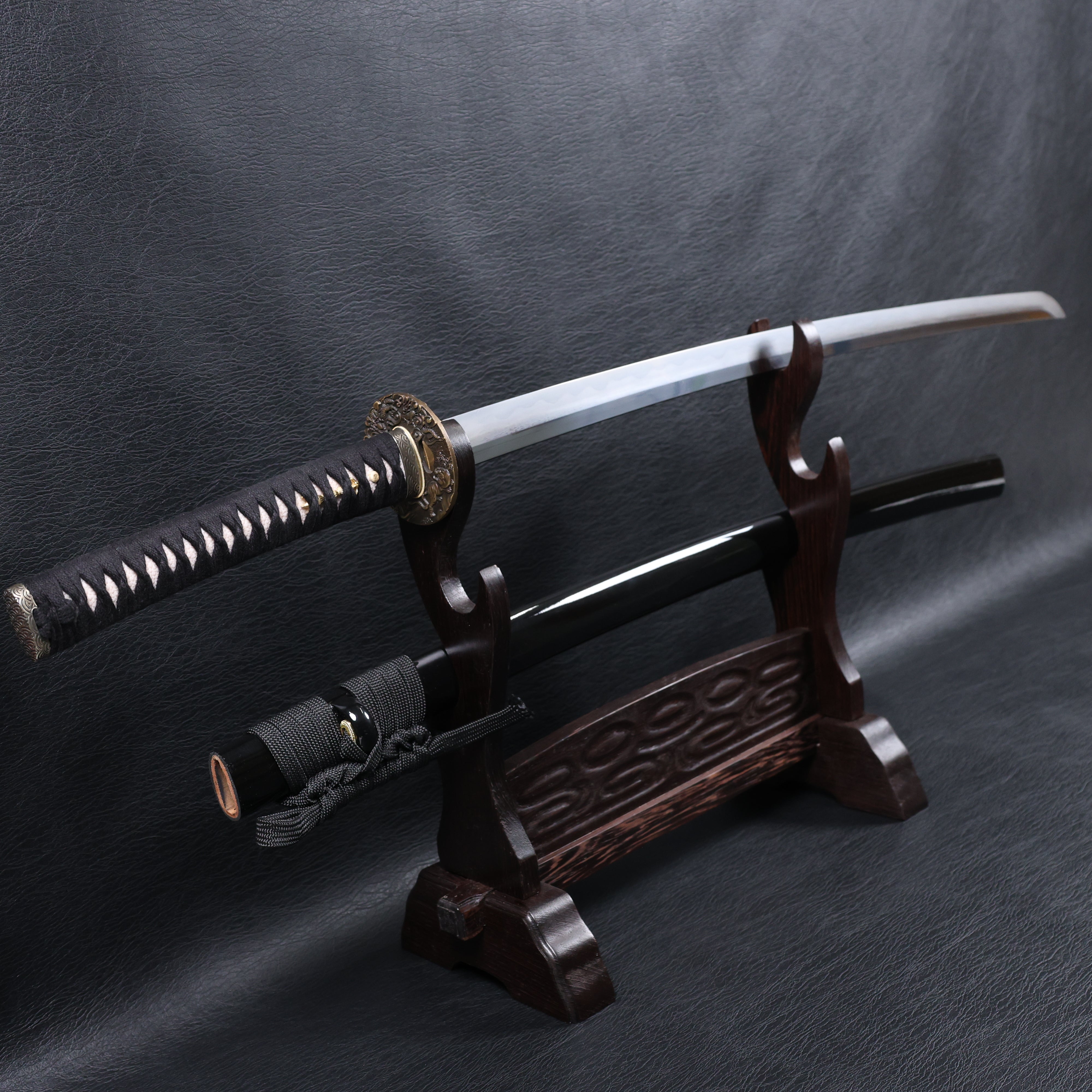 Katana Nagamasa Folded Steel Clay Tempered Blade with Sanbonsugi Hamon | KSA Hua
