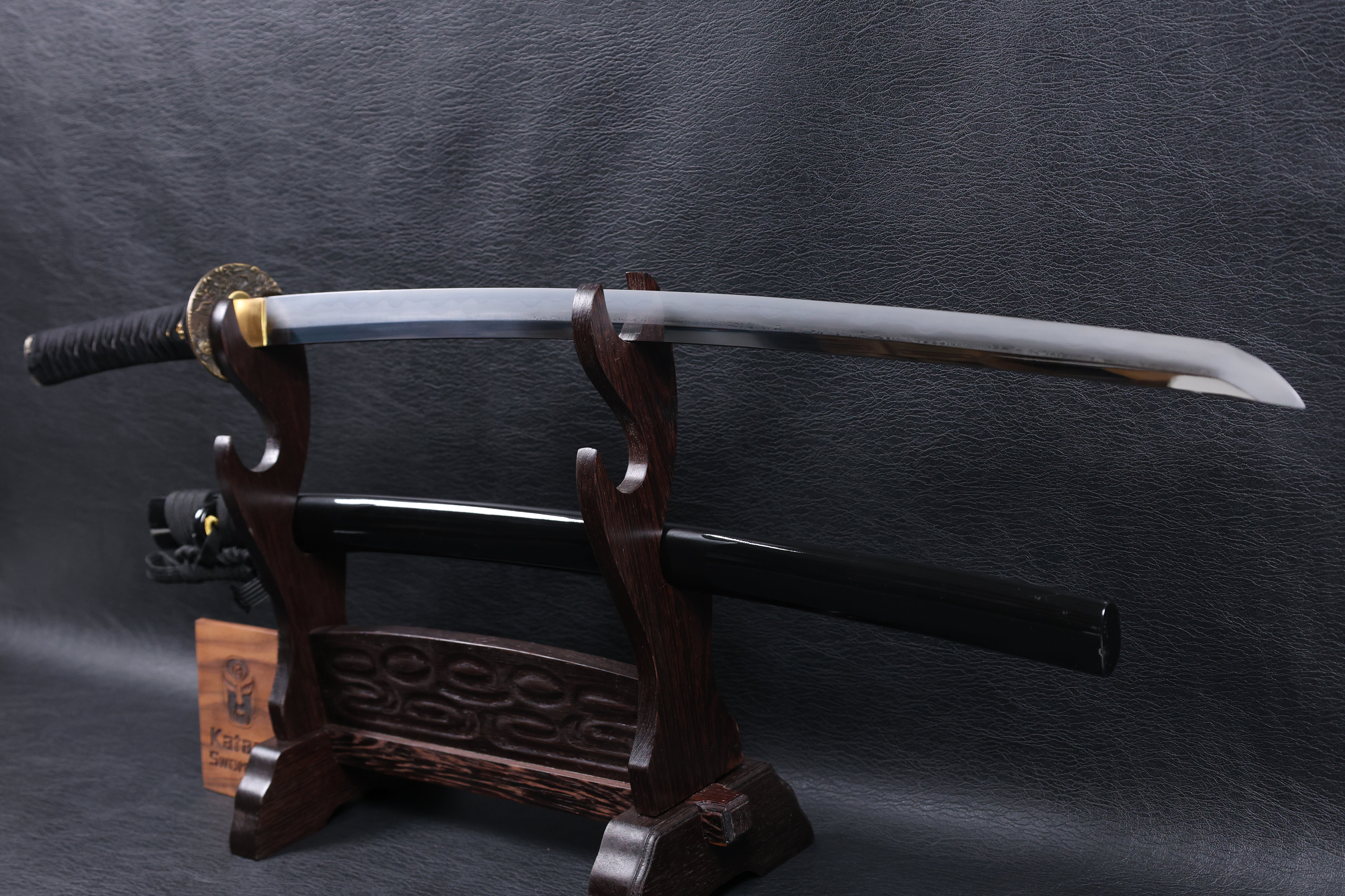 Katana Nagamasa Folded Steel Clay Tempered Blade with Sanbonsugi Hamon | KSA Hua
