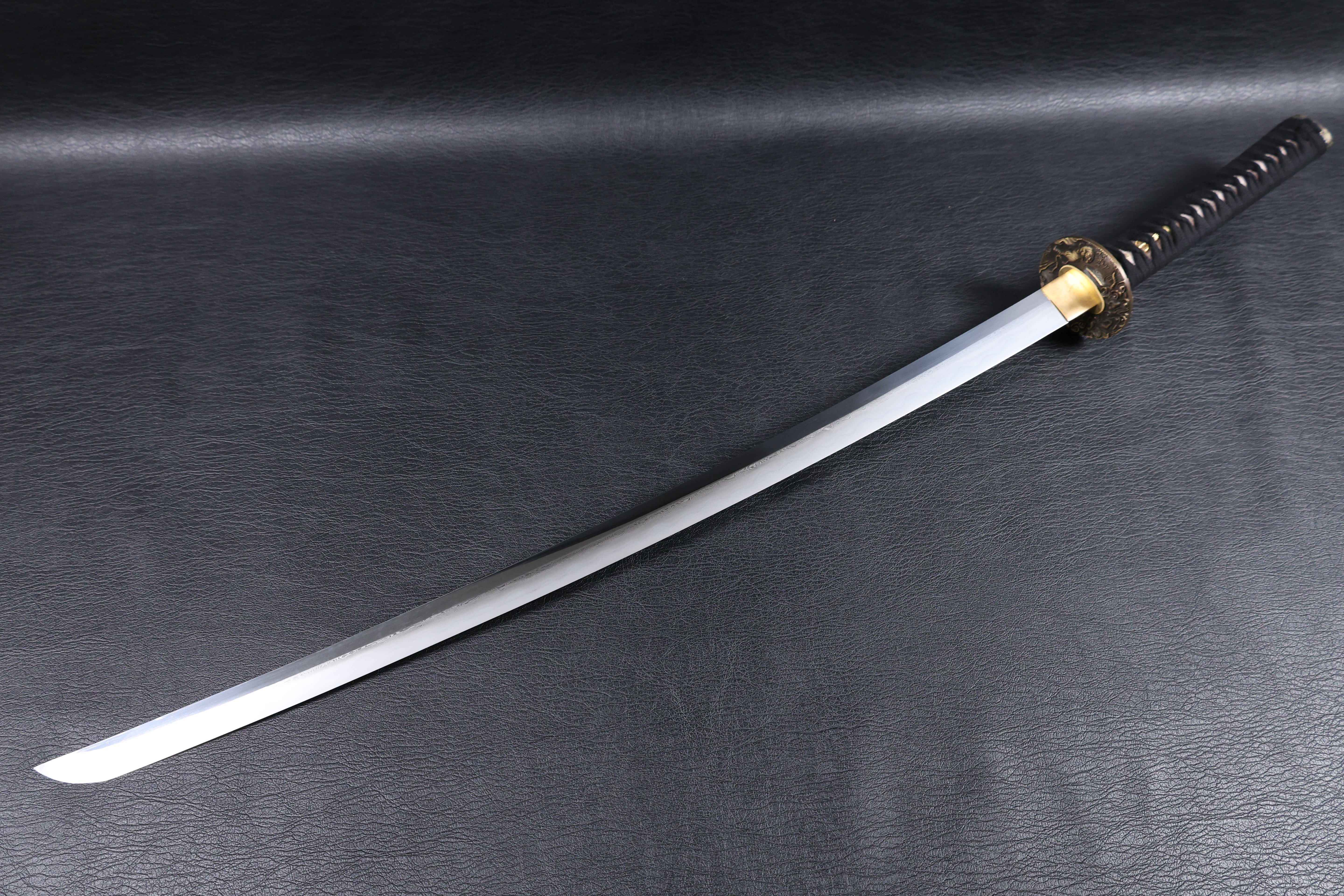 Katana Nagamasa Folded Steel Clay Tempered Blade with Sanbonsugi Hamon | KSA Hua