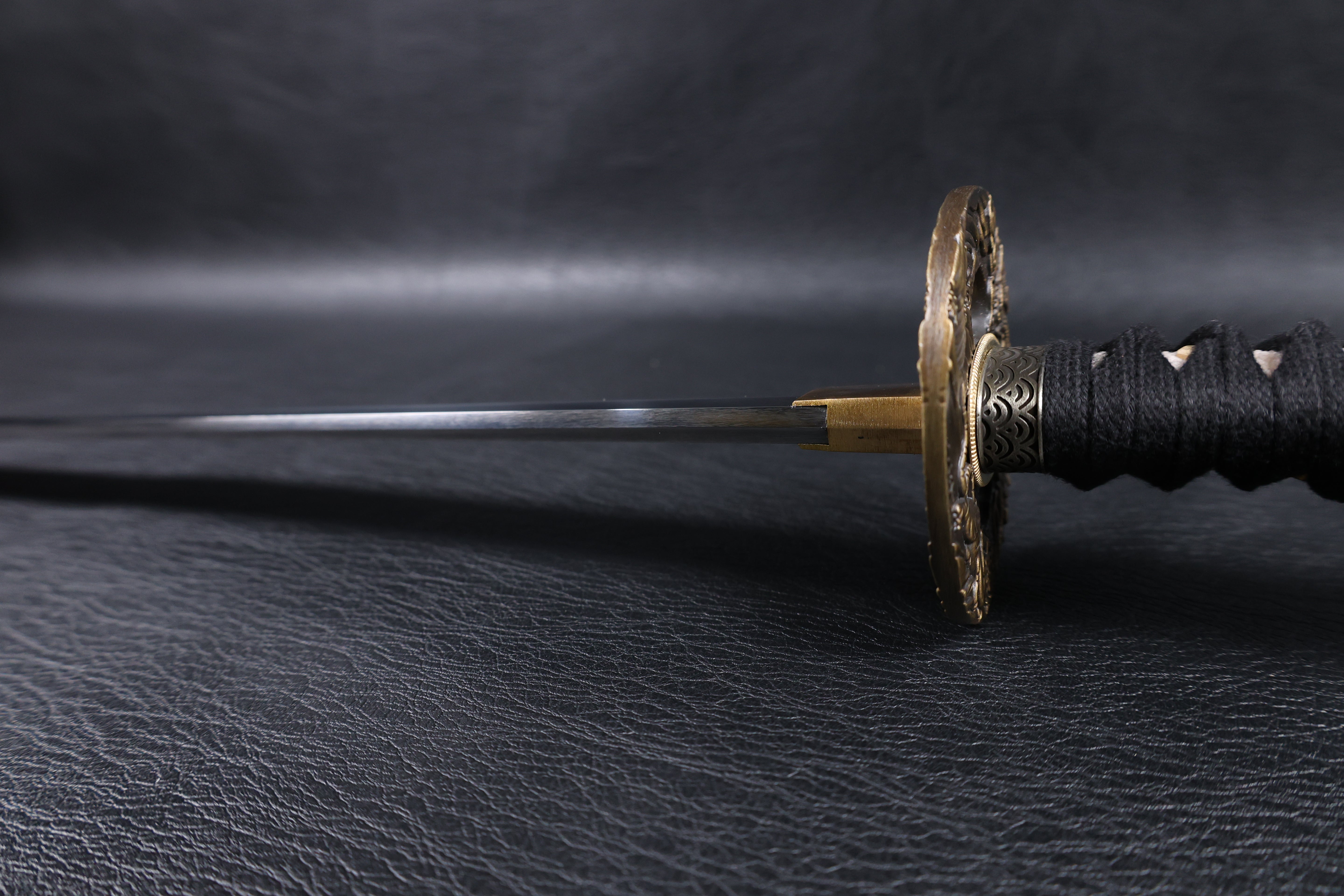Katana Nagamasa Folded Steel Clay Tempered Blade with Sanbonsugi Hamon | KSA Hua