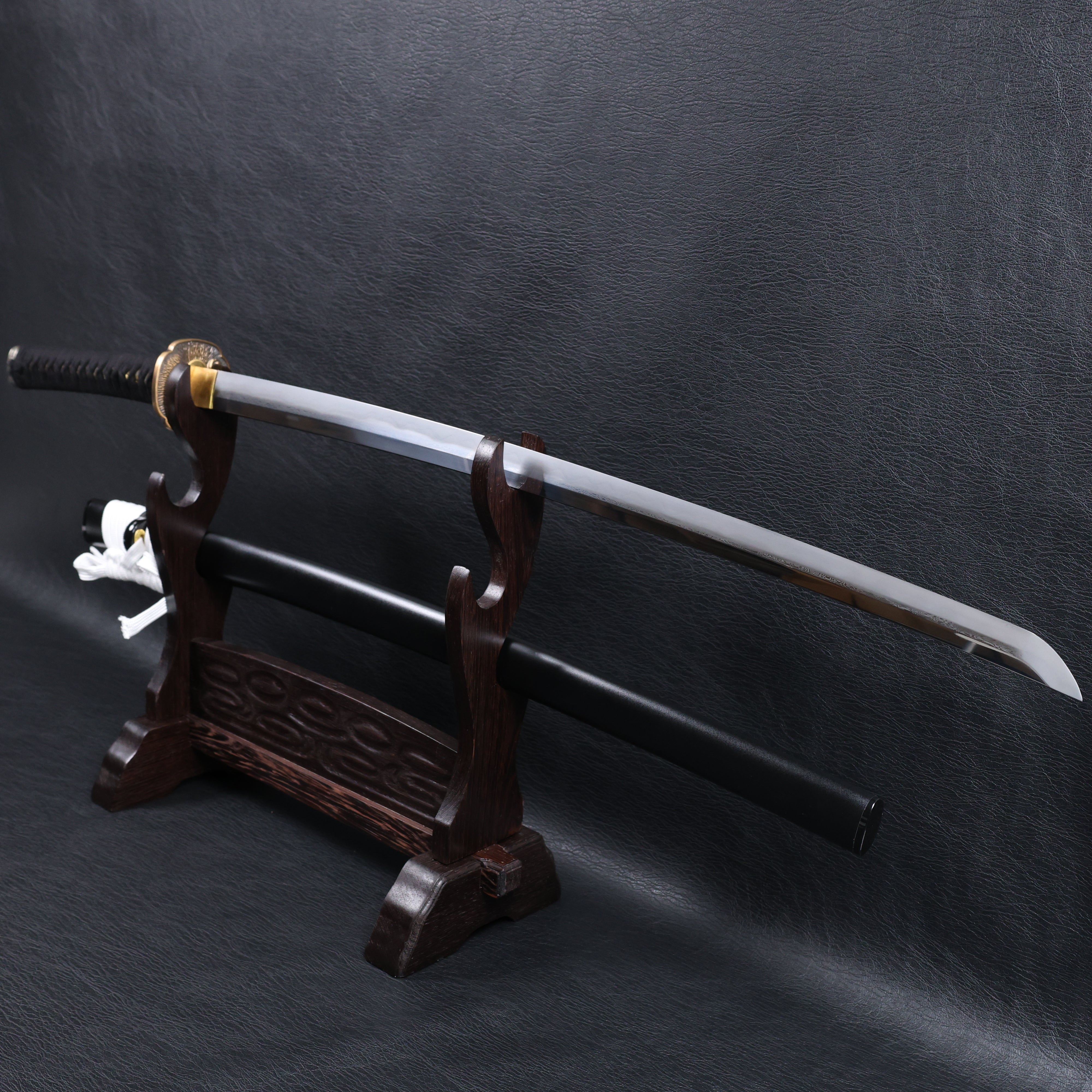 Katana Yoshikage Folded Steel Clay Tempered Blade with Sanbonsugi Hamon | KSA Jiang