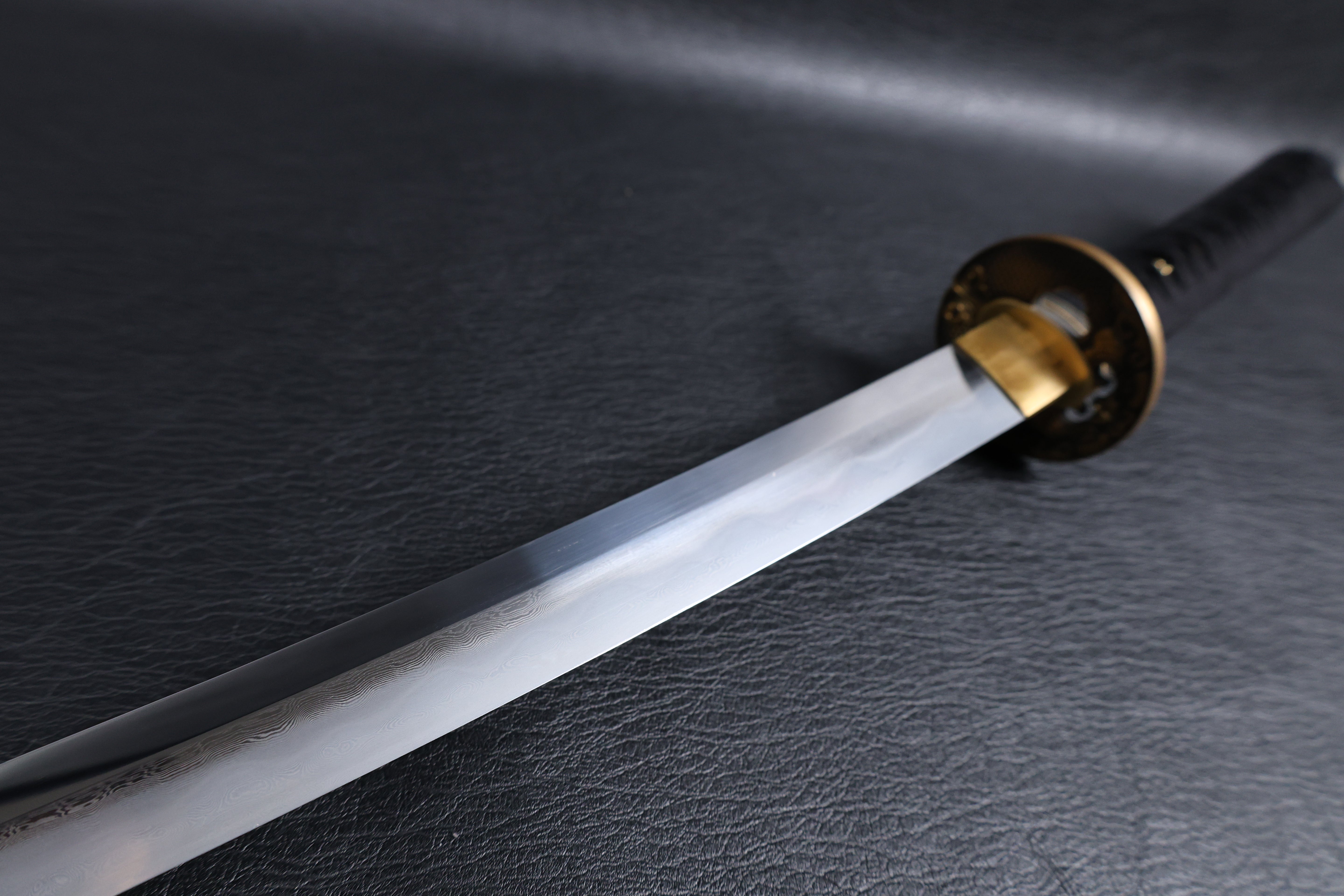 Katana Dōsan Folded Steel Clay Tempered Blade with Sanbonsugi Hamon | KSA Jiang