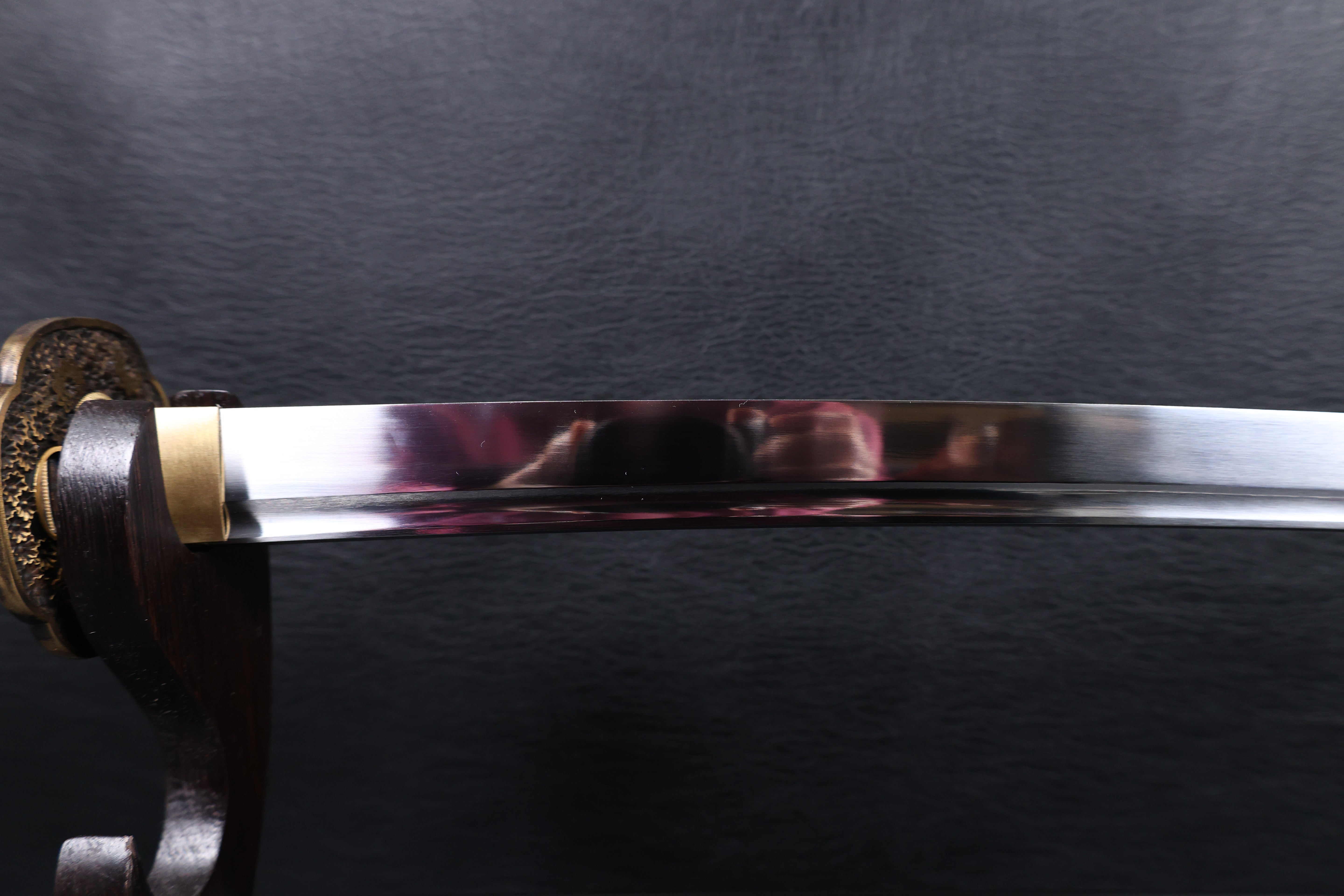 Katana Floral Eclipse Spring Steel Black Saya Genuine Rayskin