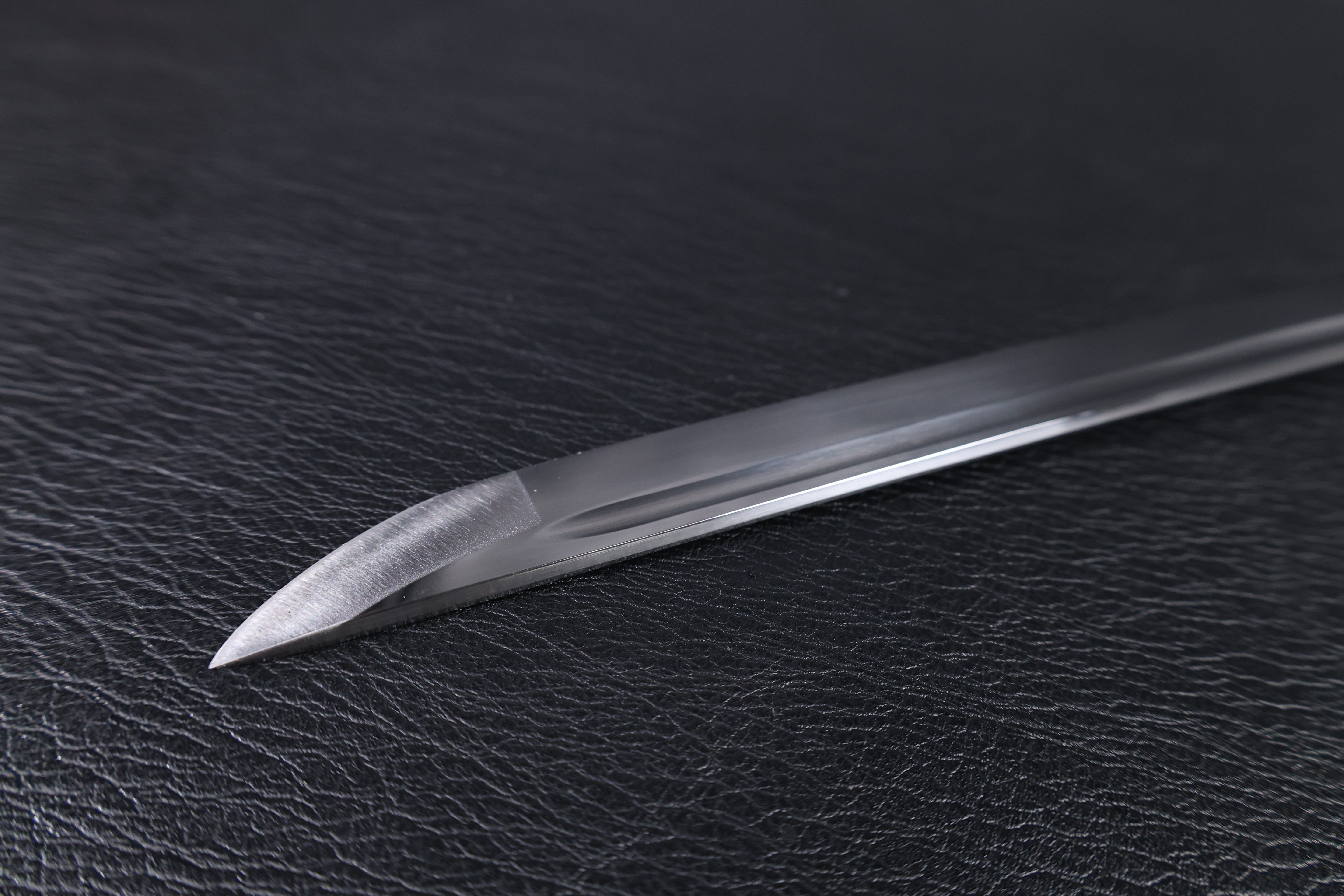 Katana Storm Tiger Spring Steel Black Saya Genuine Rayskin