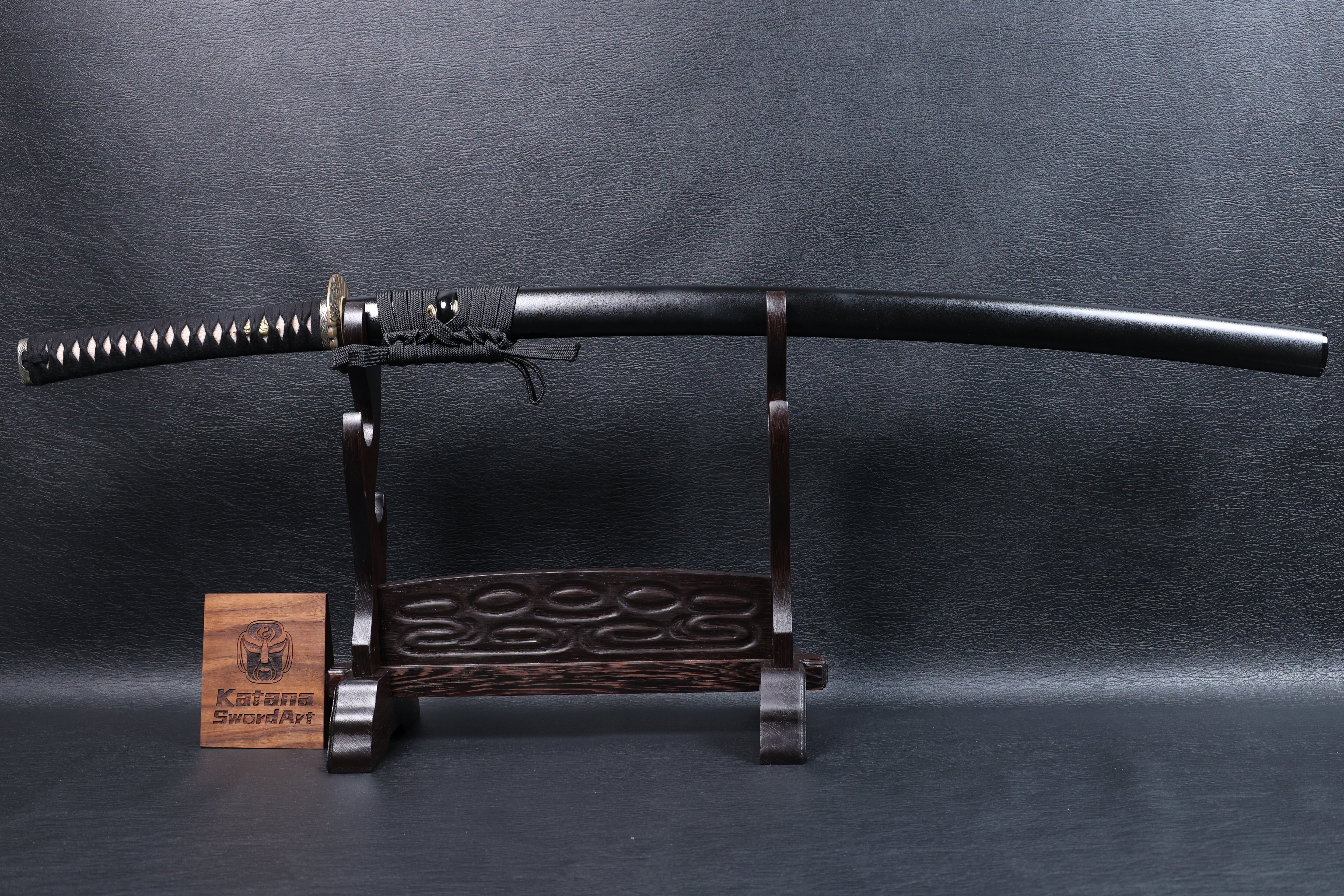 Katana Takanobu 9260 Spring Steel Premium Mirror Polish with Black Saya | KSA Jiang