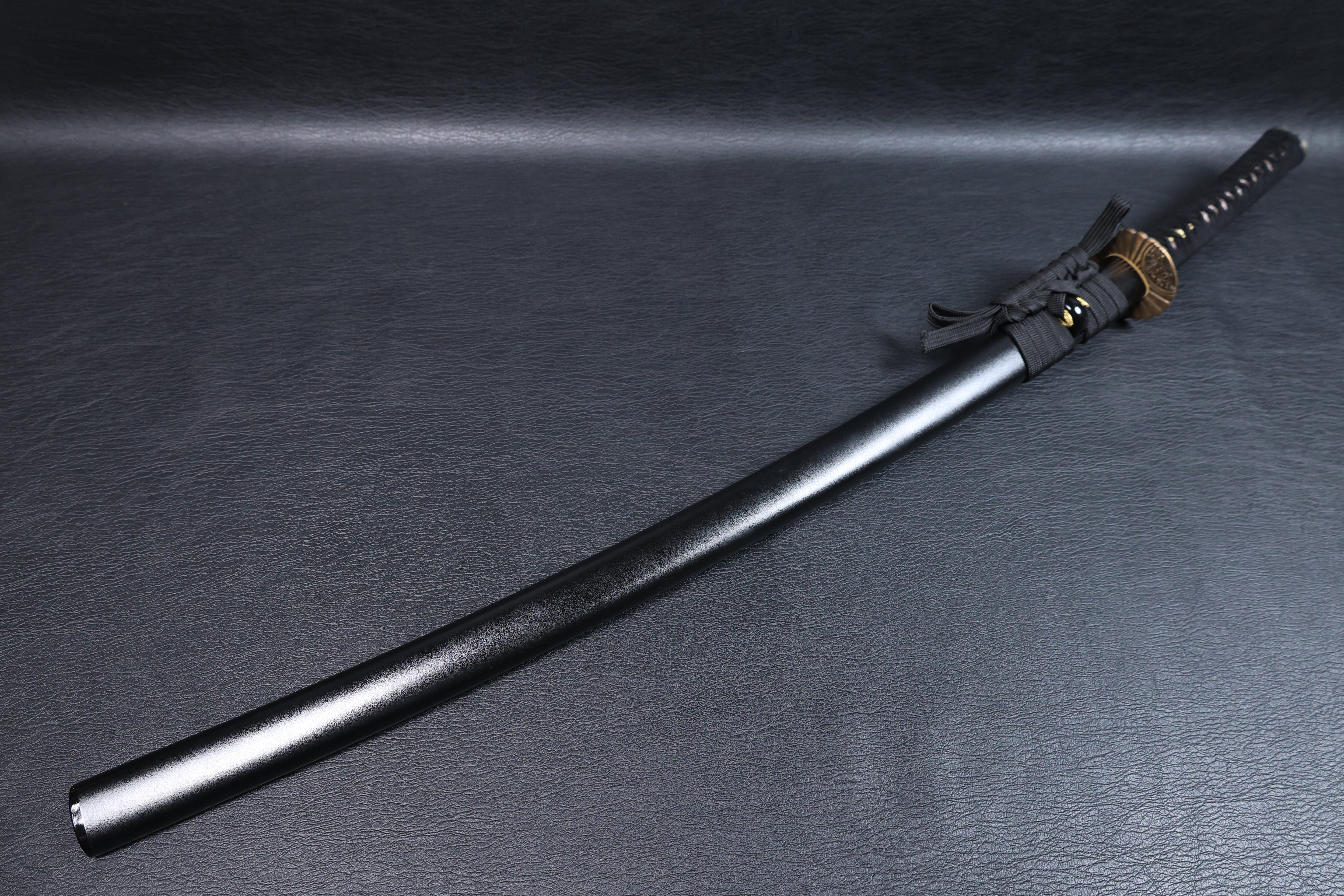Katana Takanobu 9260 Spring Steel Premium Mirror Polish with Black Saya | KSA Jiang