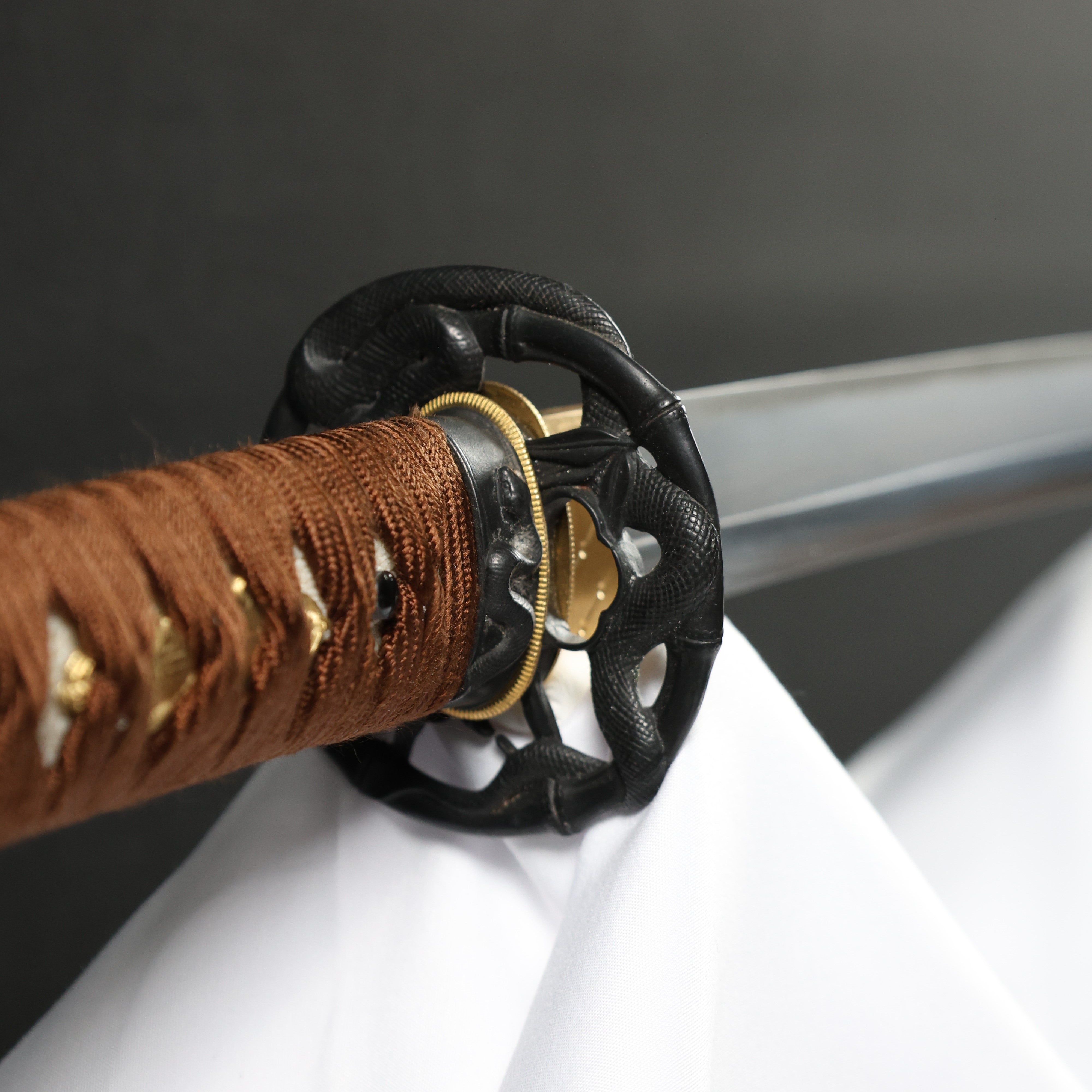 Katana Serpent Wave Folded Steel Blade Janami Koshirae 蛇濤 | TangGu Sword
