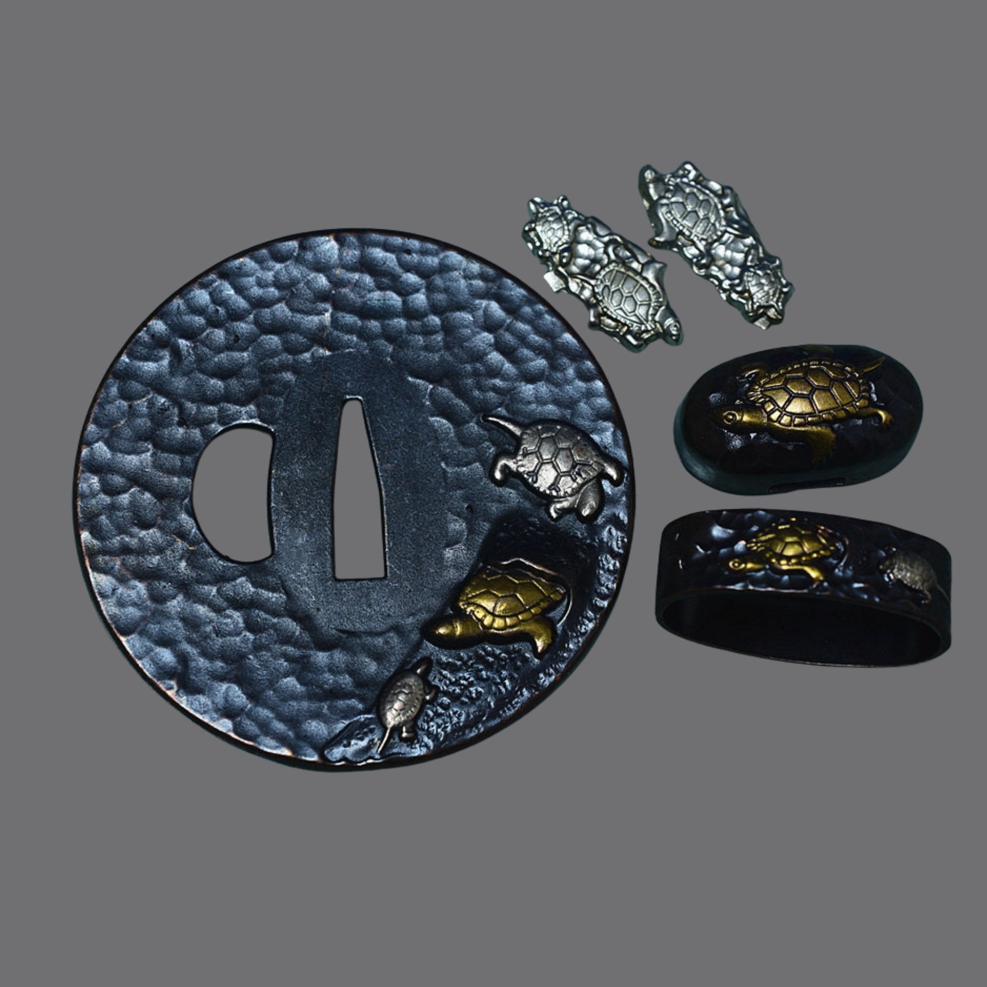 Brass Tsuba with Turtle Design | KatanaSwordArt Tsuba For Sale 2025