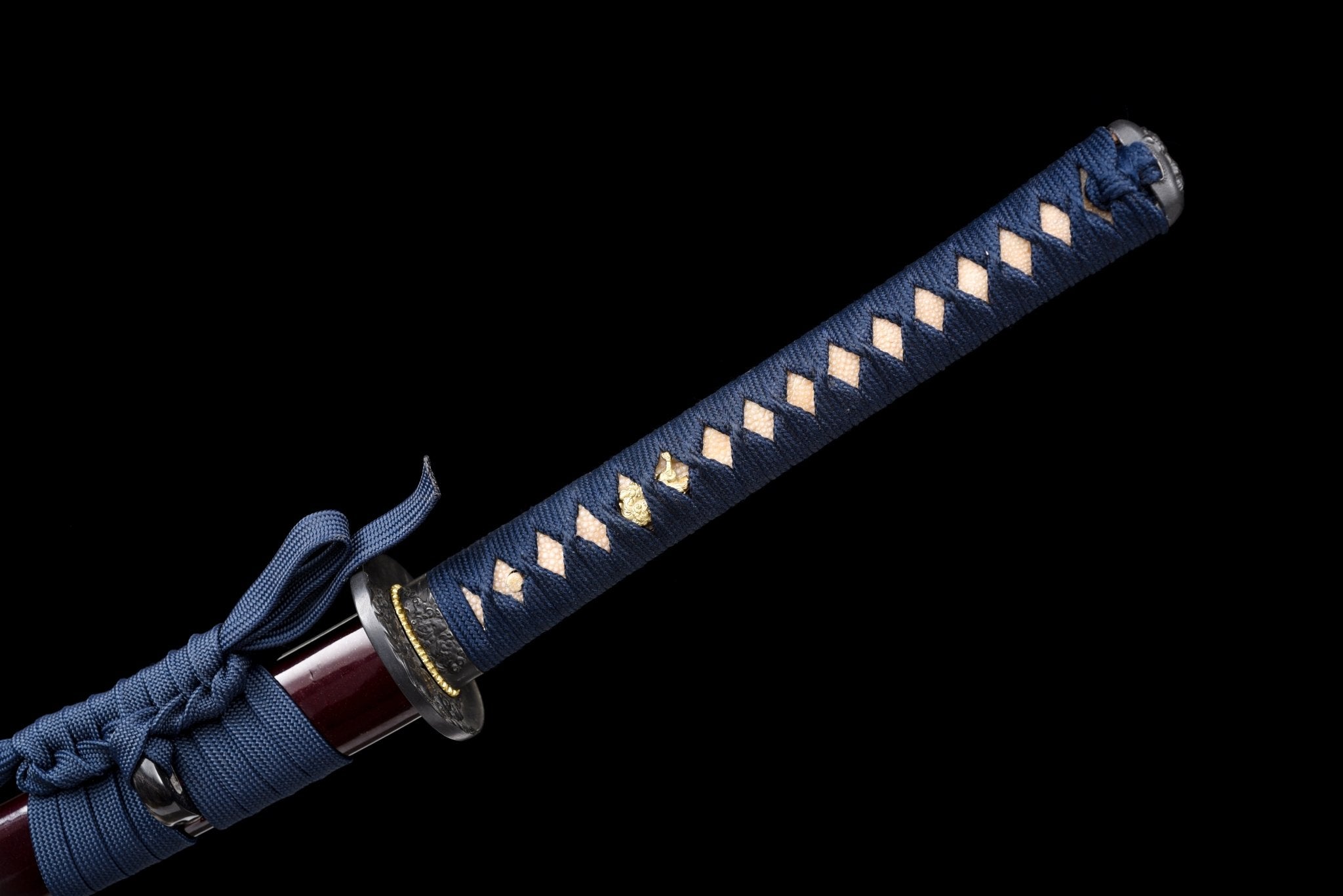 Collectable Katana Azure Lion High Carbon Chōji Hamon Red Saya 蒼獅 | KatanaSwordArt Katana For Sale 2025