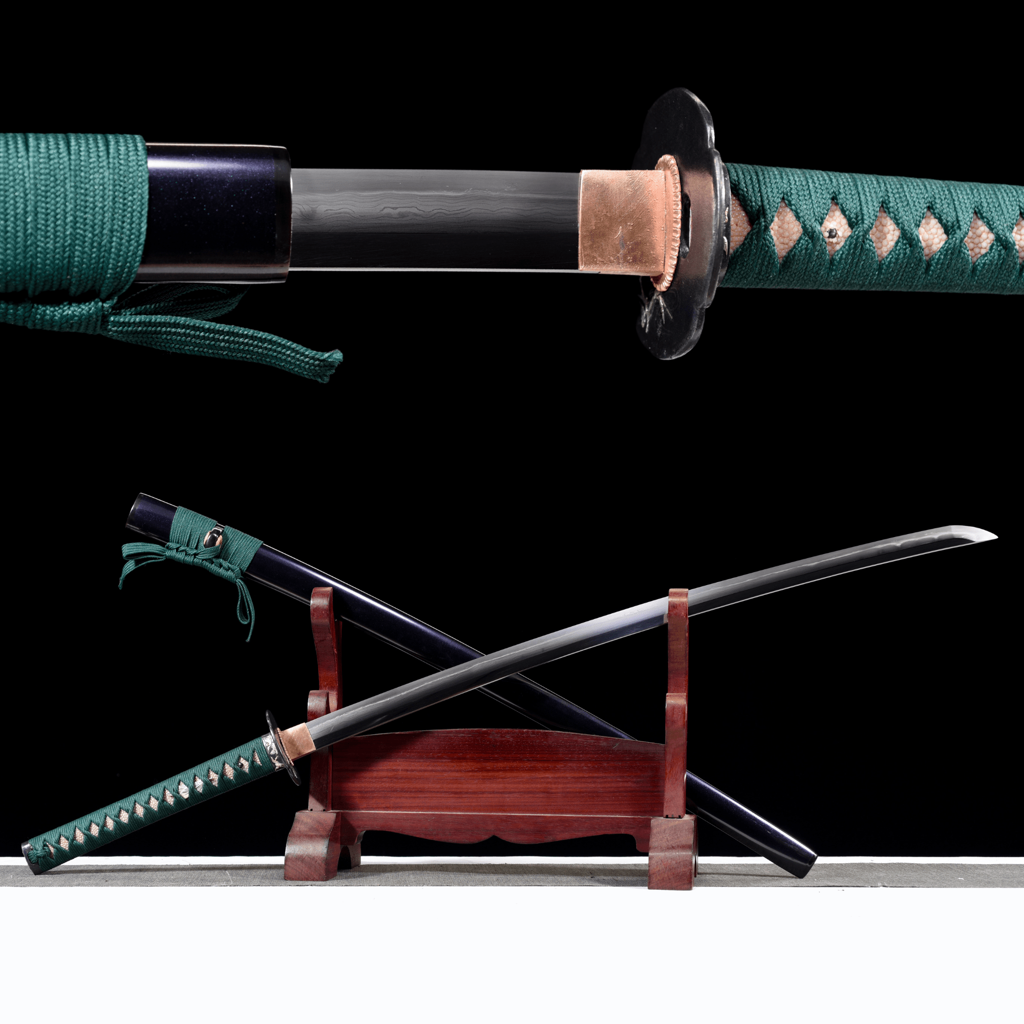 Collectable Katana Crane's Grace Sanmai Steel Clay Tempered Purple Saya 白鹤 | KatanaSwordArt Katana For Sale 2025