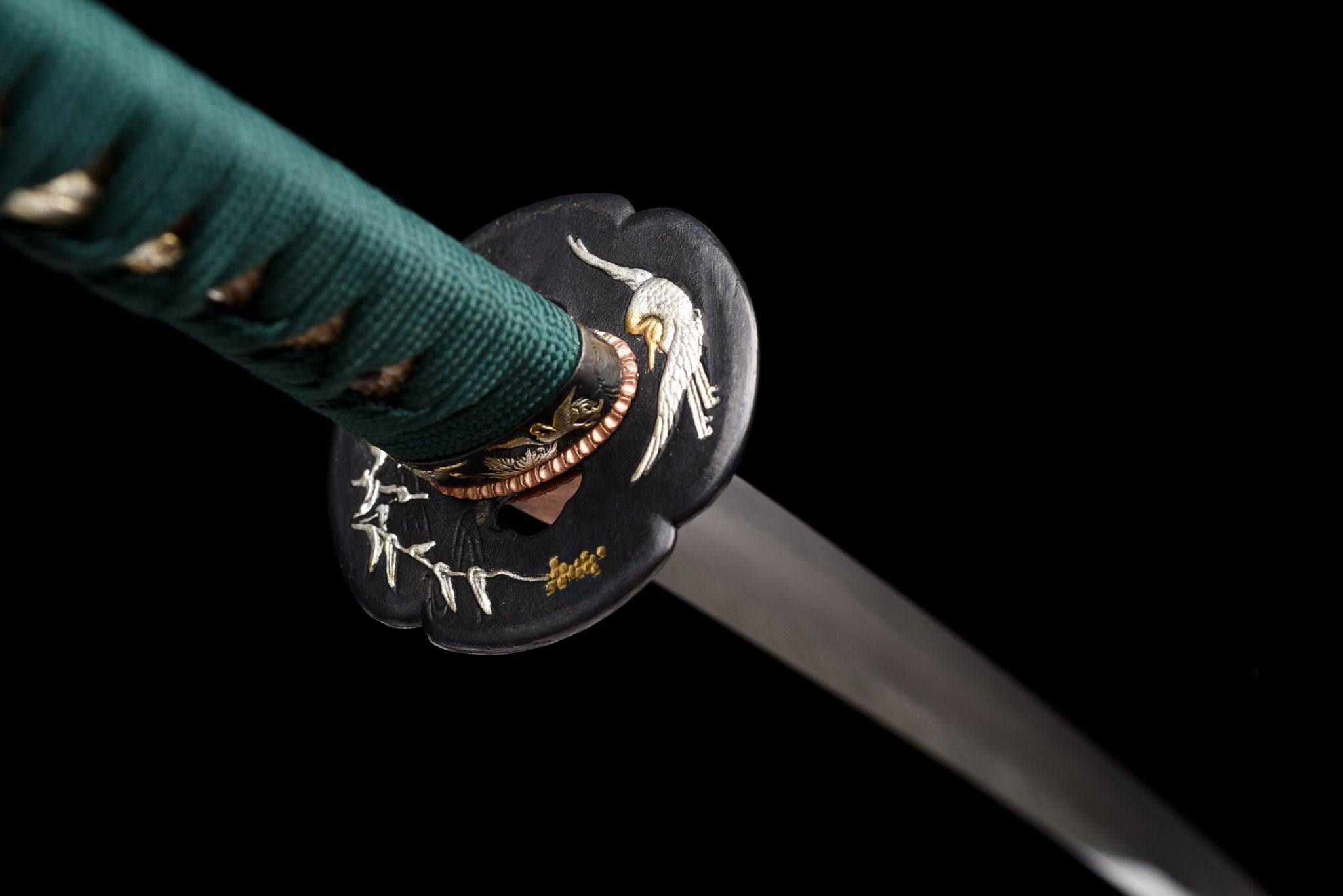 Collectable Katana Crane's Grace Sanmai Steel Clay Tempered Purple Saya 白鹤 | KatanaSwordArt Katana For Sale 2025