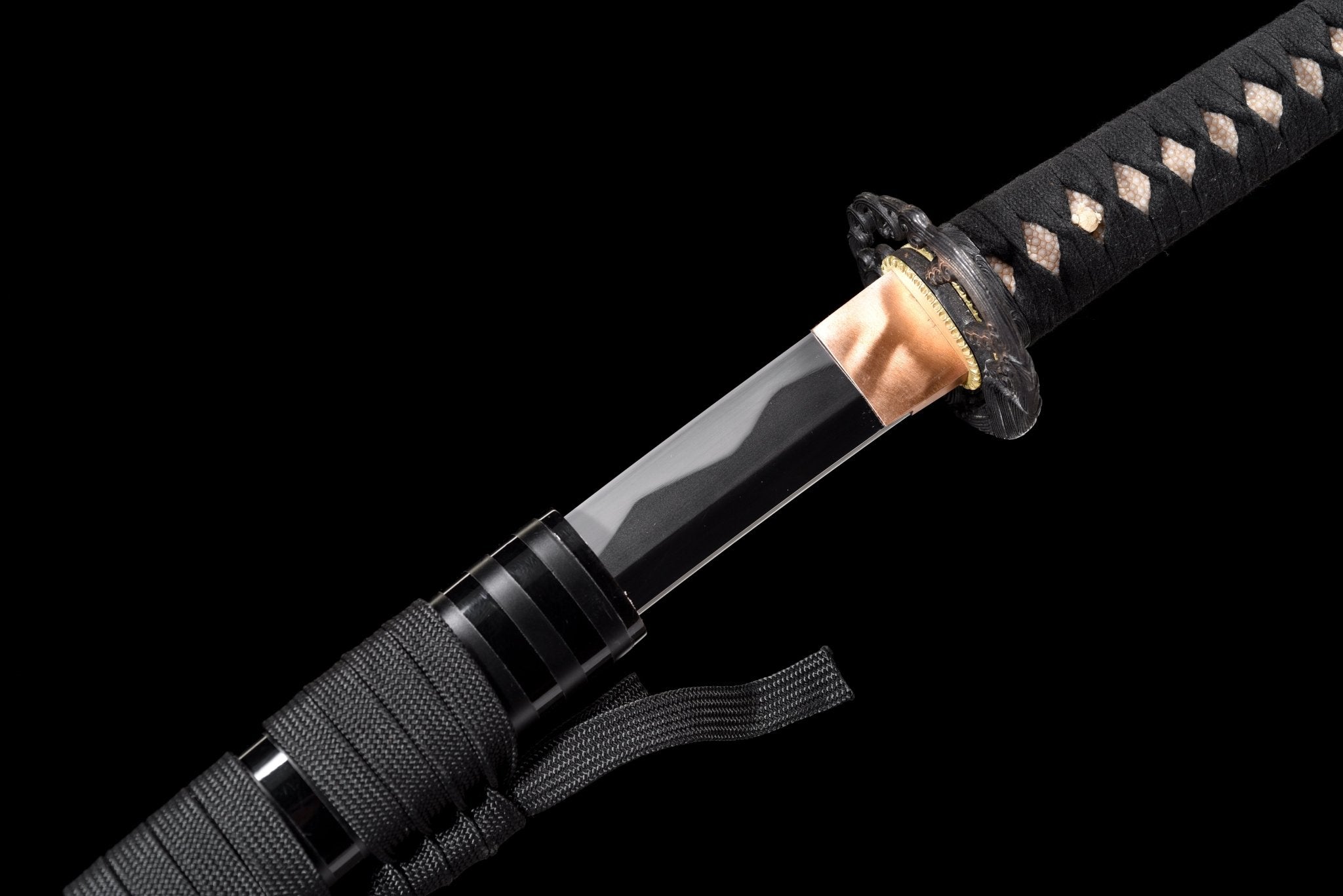 Collectable Katana Dark Wave Folded Steel Clay Tempered Black Saya 暗波 | KatanaSwordArt Katana For Sale 2025