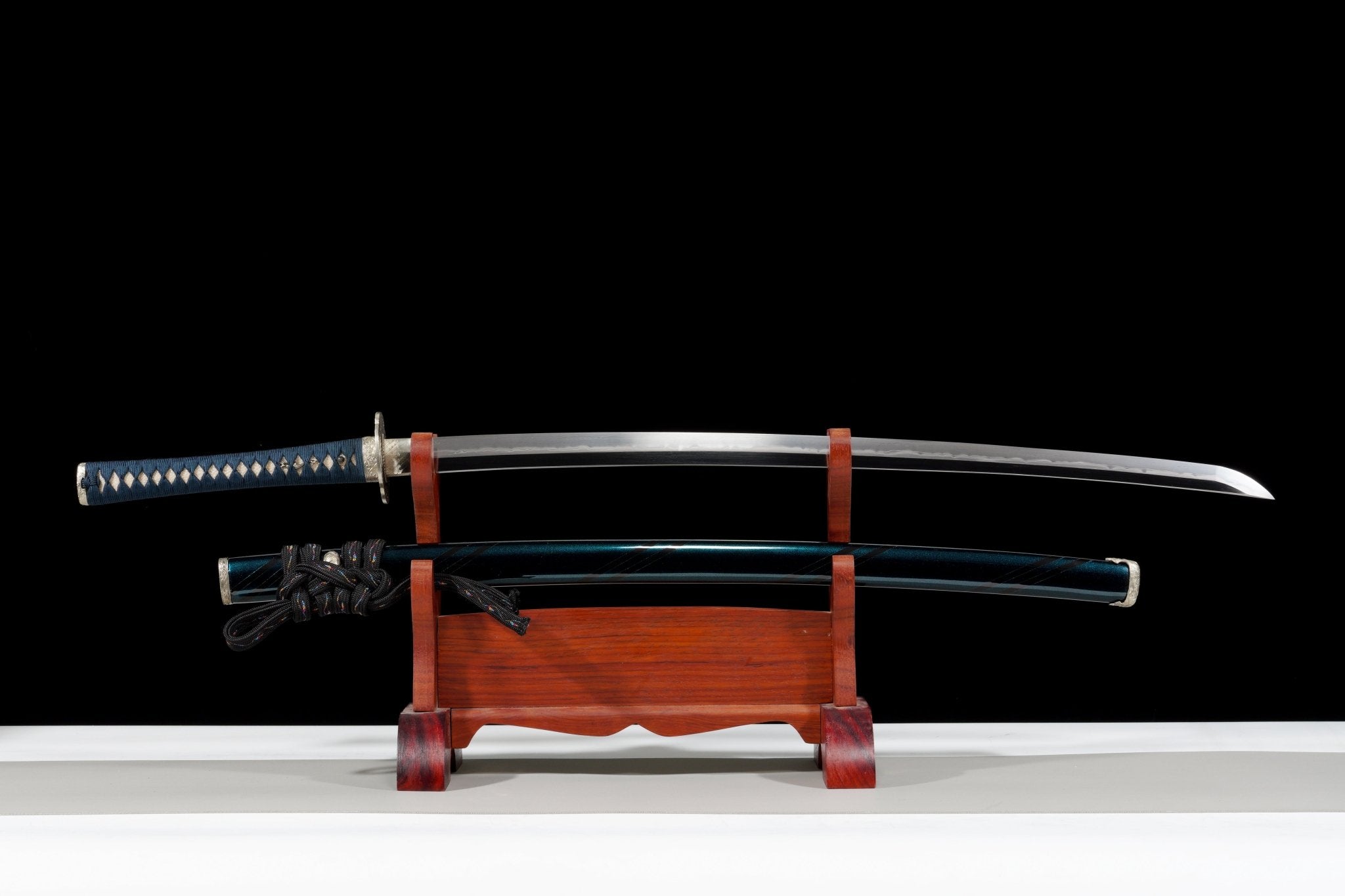 Collectable Katana Indigo Wave Sanmai Steel Clay Tempered Chōji Hamon 蒼浪 | KatanaSwordArt Katana For Sale 2025