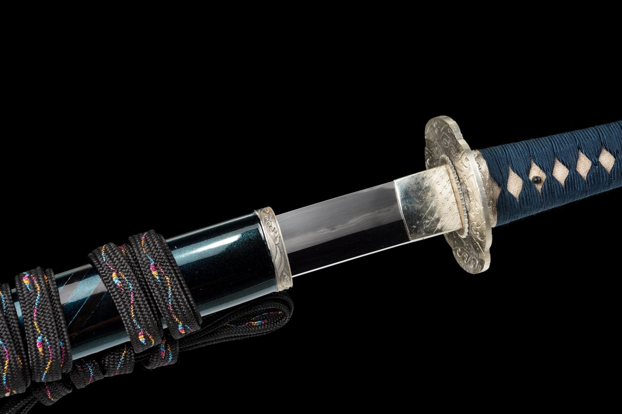 Collectable Katana Indigo Wave Sanmai Steel Clay Tempered Chōji Hamon 蒼浪 | KatanaSwordArt Katana For Sale 2025