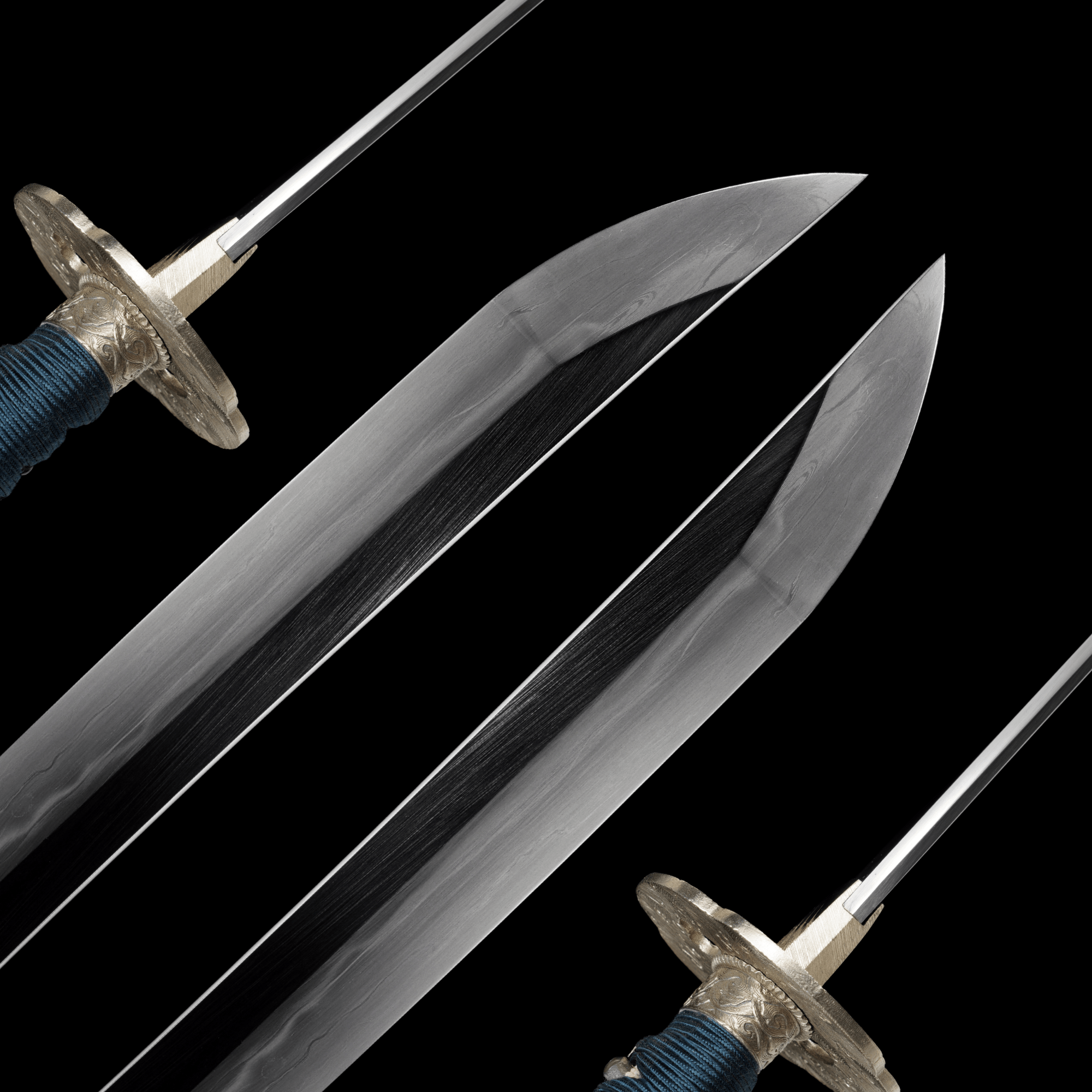 Collectable Katana Indigo Wave Sanmai Steel Clay Tempered Chōji Hamon 蒼浪 | KatanaSwordArt Katana For Sale 2025