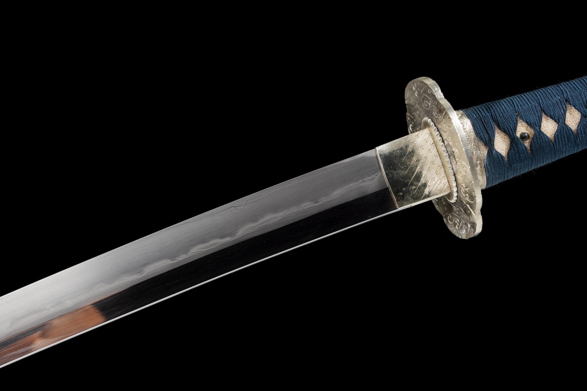 Collectable Katana Indigo Wave Sanmai Steel Clay Tempered Chōji Hamon 蒼浪 | KatanaSwordArt Katana For Sale 2025