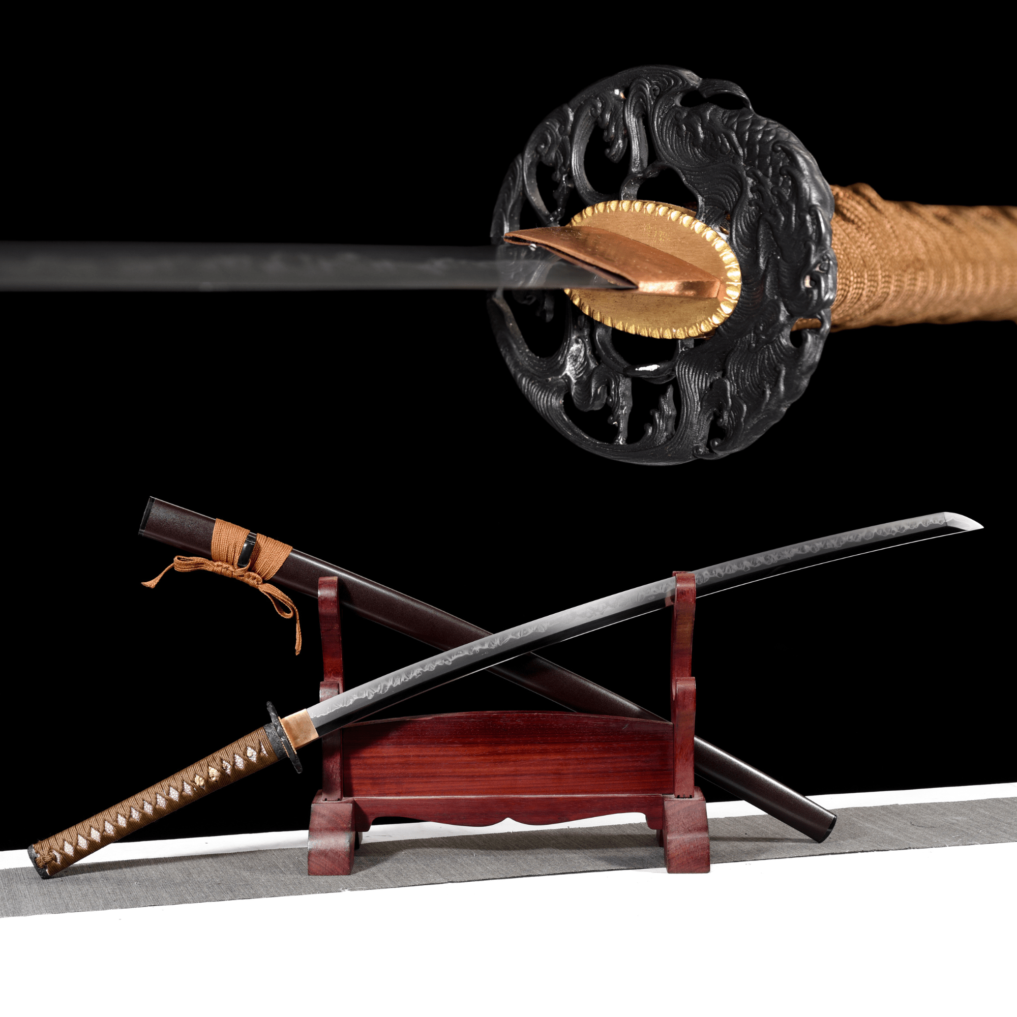 Collectable Katana Koi Dance High Carbon Chōji Hamon Brown Saya 鯉舞 | KatanaSwordArt Katana For Sale 2025