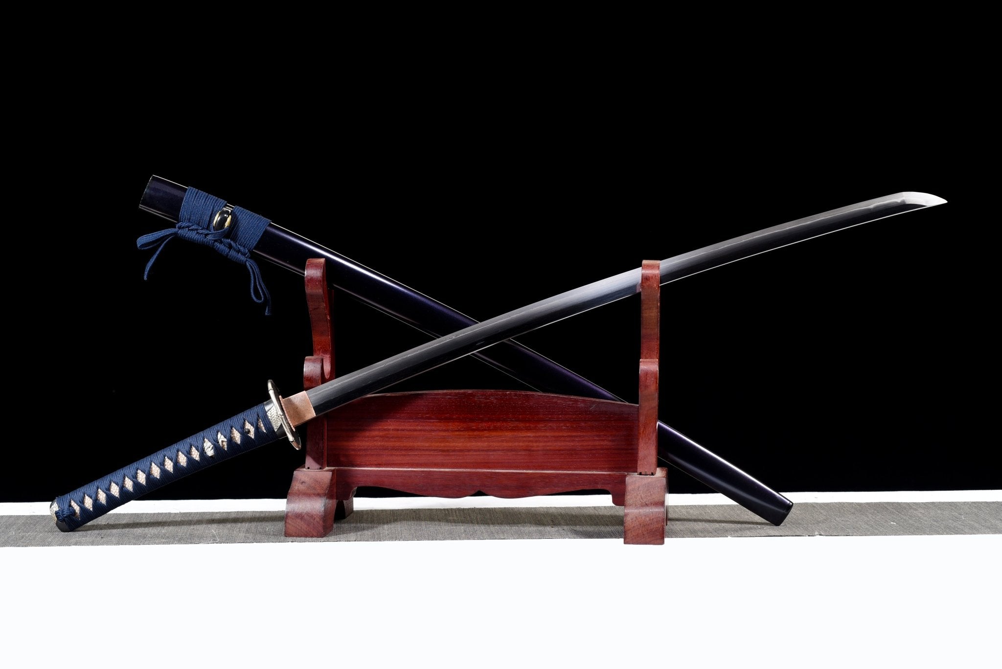 Collectable Katana Midnight Bamboo Sanmai Steel Clay Tempered Purple Saya 竹影 | KatanaSwordArt Katana For Sale 2025
