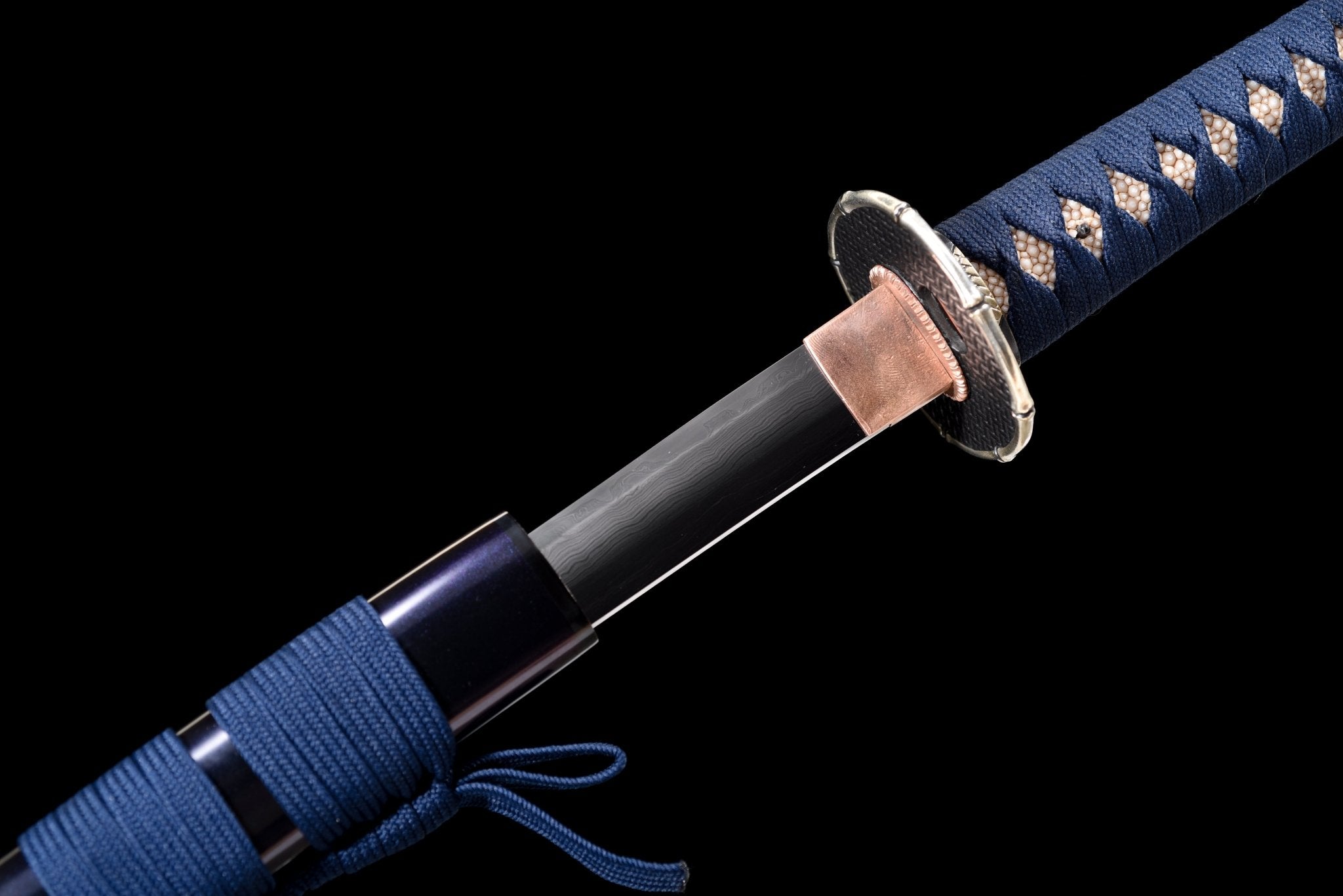 Collectable Katana Midnight Bamboo Sanmai Steel Clay Tempered Purple Saya 竹影 | KatanaSwordArt Katana For Sale 2025