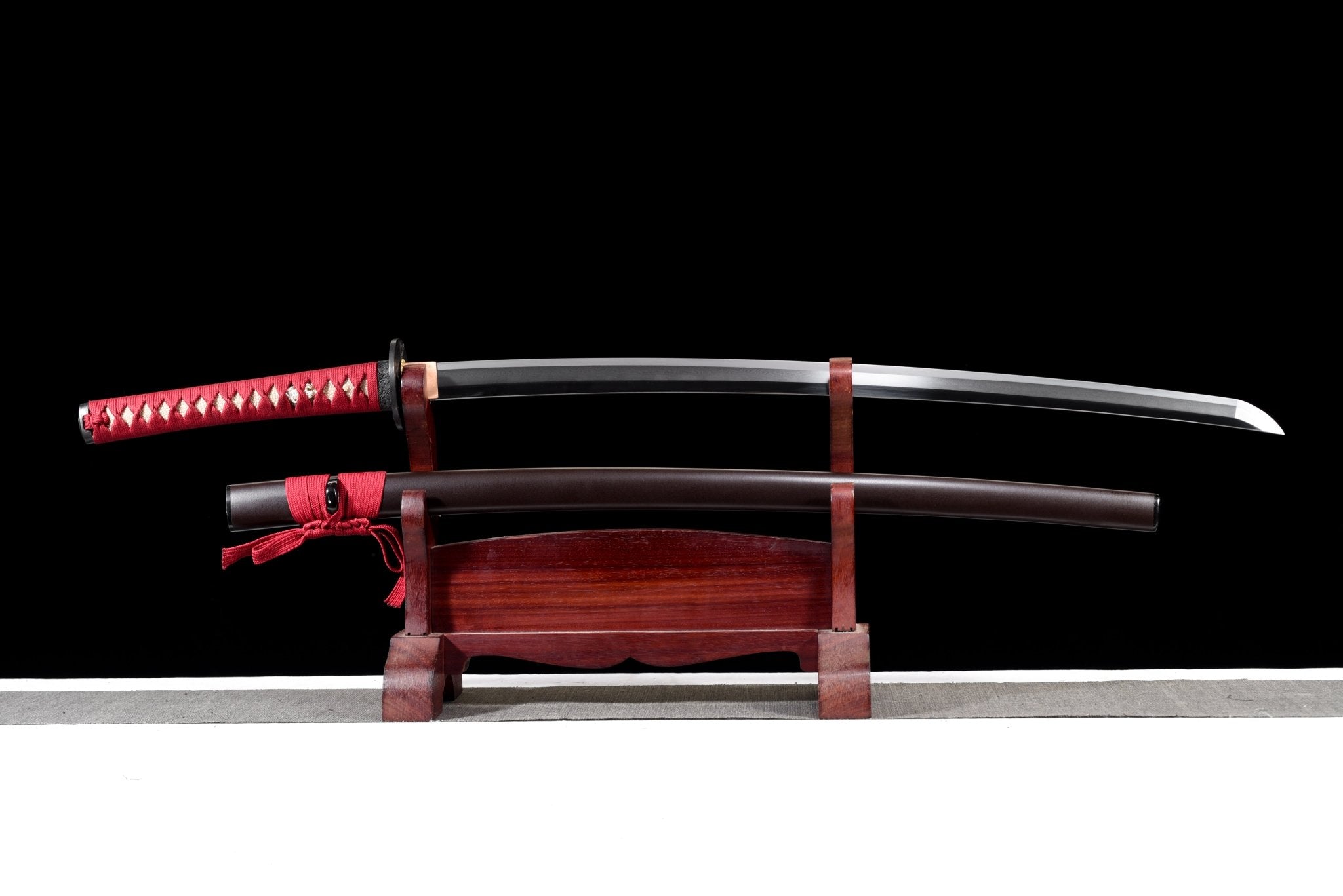 Collectable Katana Scarlet Roar Folded Steel Clay Tempered Brown Saya 绛云啸 | KatanaSwordArt Katana For Sale 2025