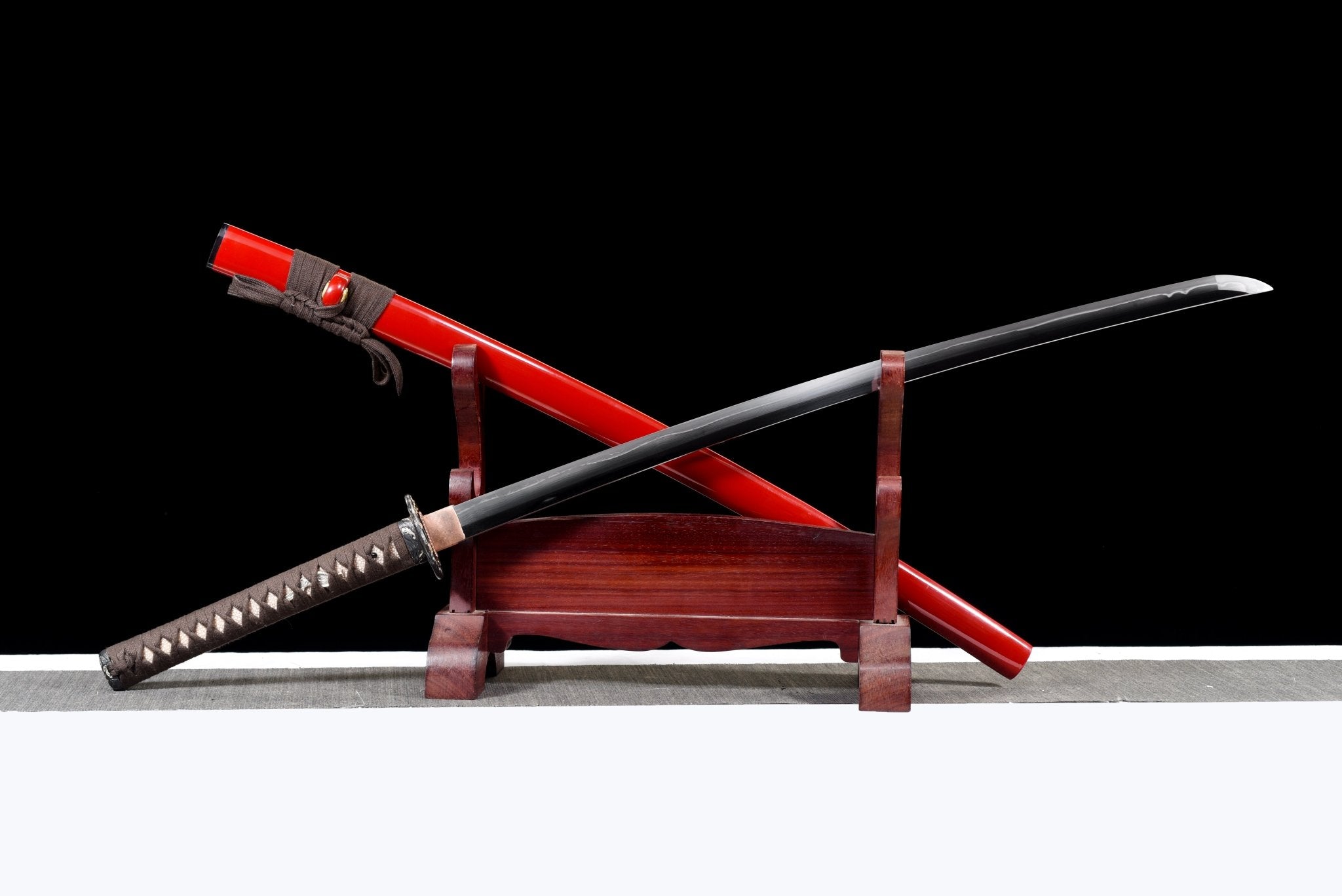Collectable Katana Scarlet Wave Sanmai Steel Clay Tempered Red Saya 緋浪 | KatanaSwordArt Katana For Sale 2026