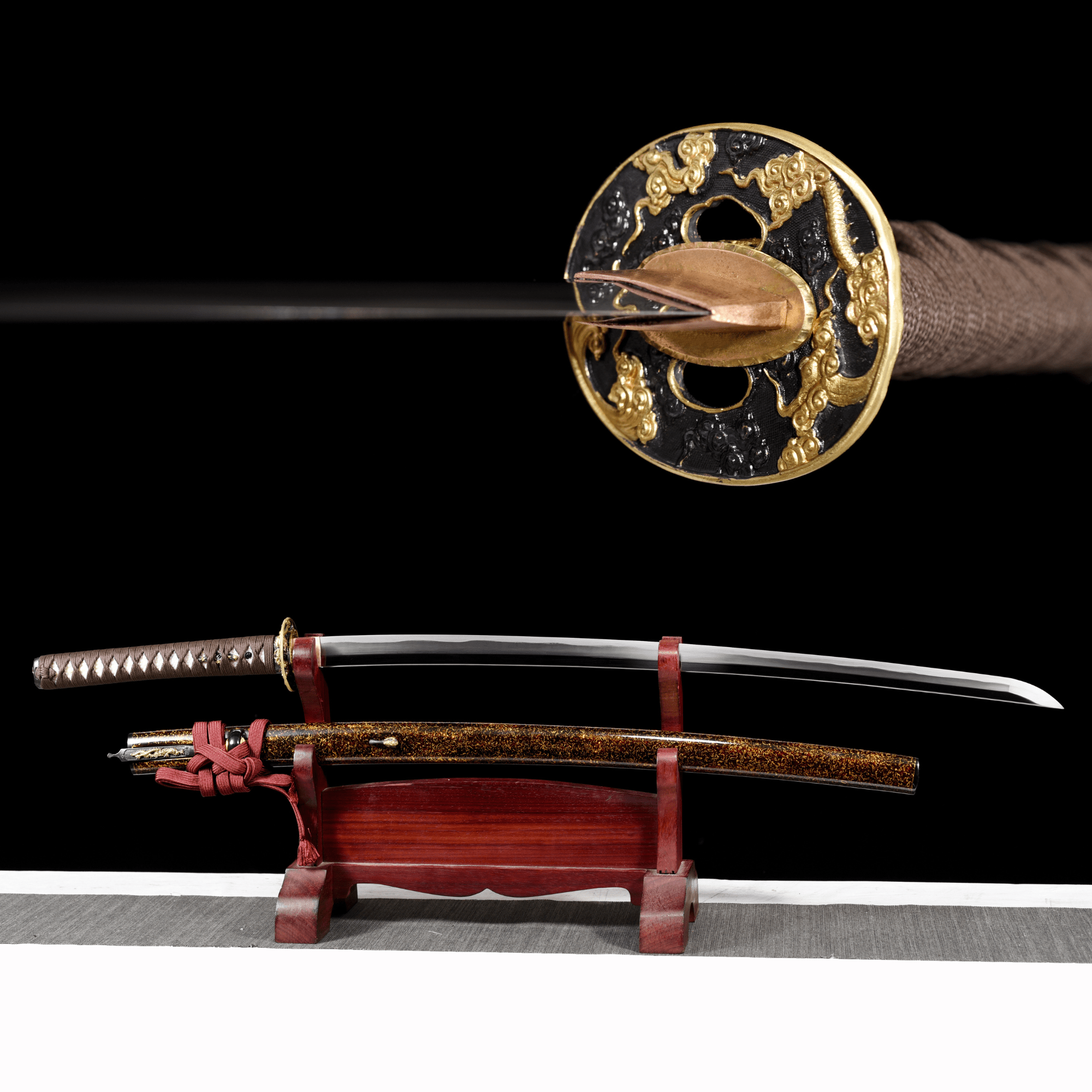 Collectable Katana Shadow Dragon Sanmai Steel Clay Tempered Kin Mushikui Saya 影龍 | KatanaSwordArt Katana For Sale 2025