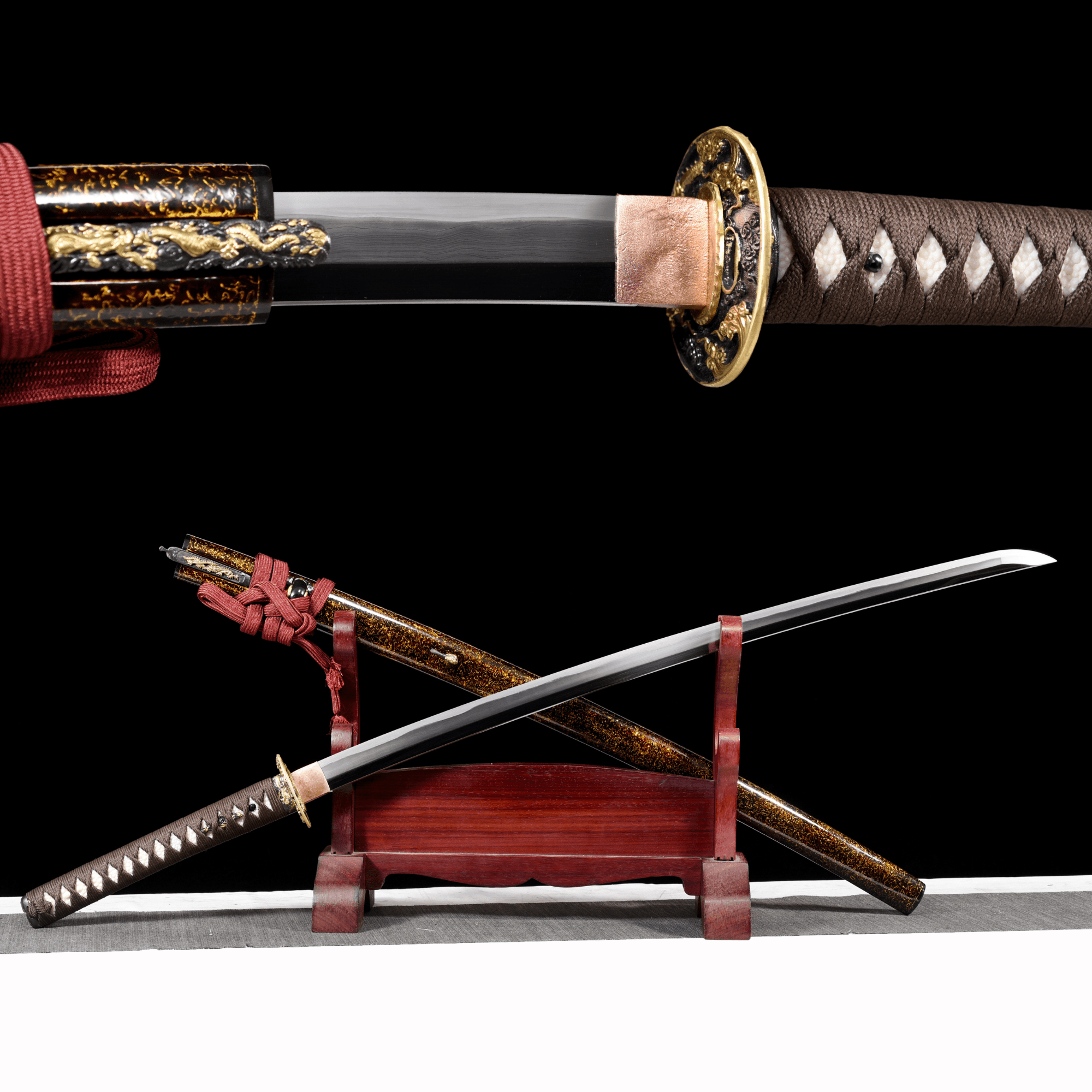Collectable Katana Shadow Dragon Sanmai Steel Clay Tempered Kin Mushikui Saya 影龍 | KatanaSwordArt Katana For Sale 2025