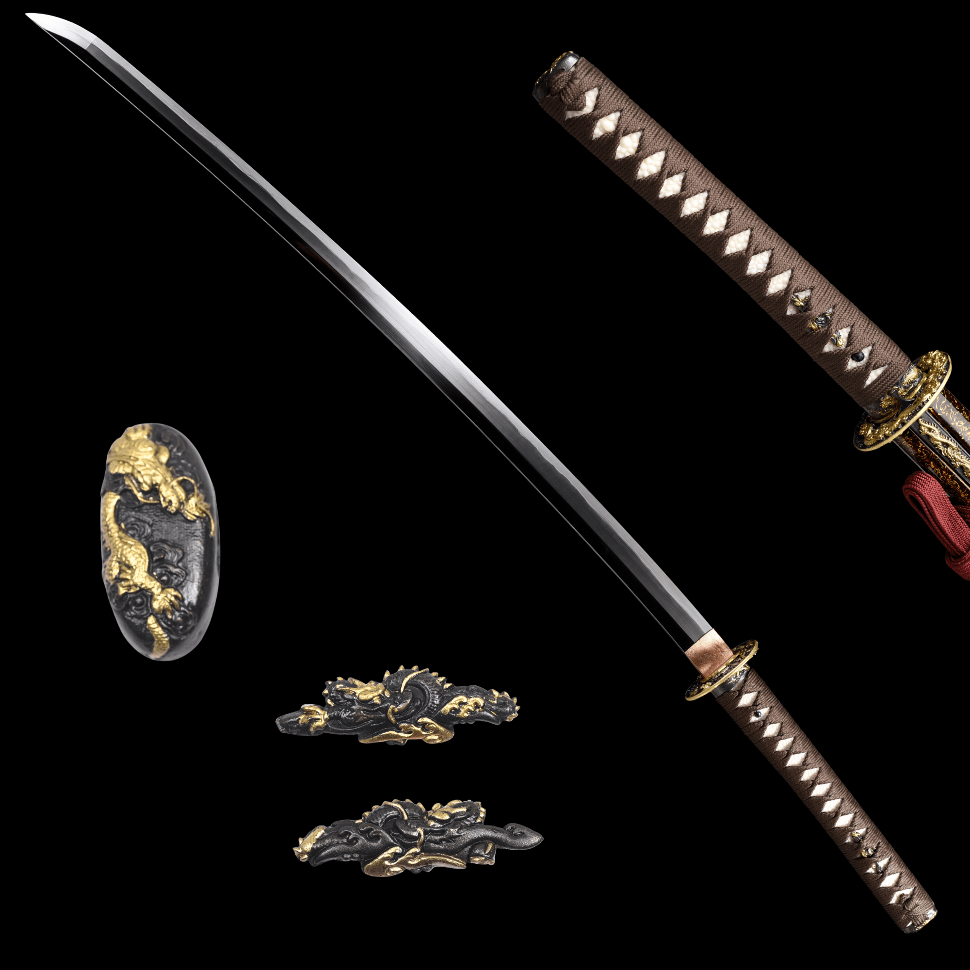 Collectable Katana Shadow Dragon Sanmai Steel Clay Tempered Kin Mushikui Saya 影龍 | KatanaSwordArt Katana For Sale 2025