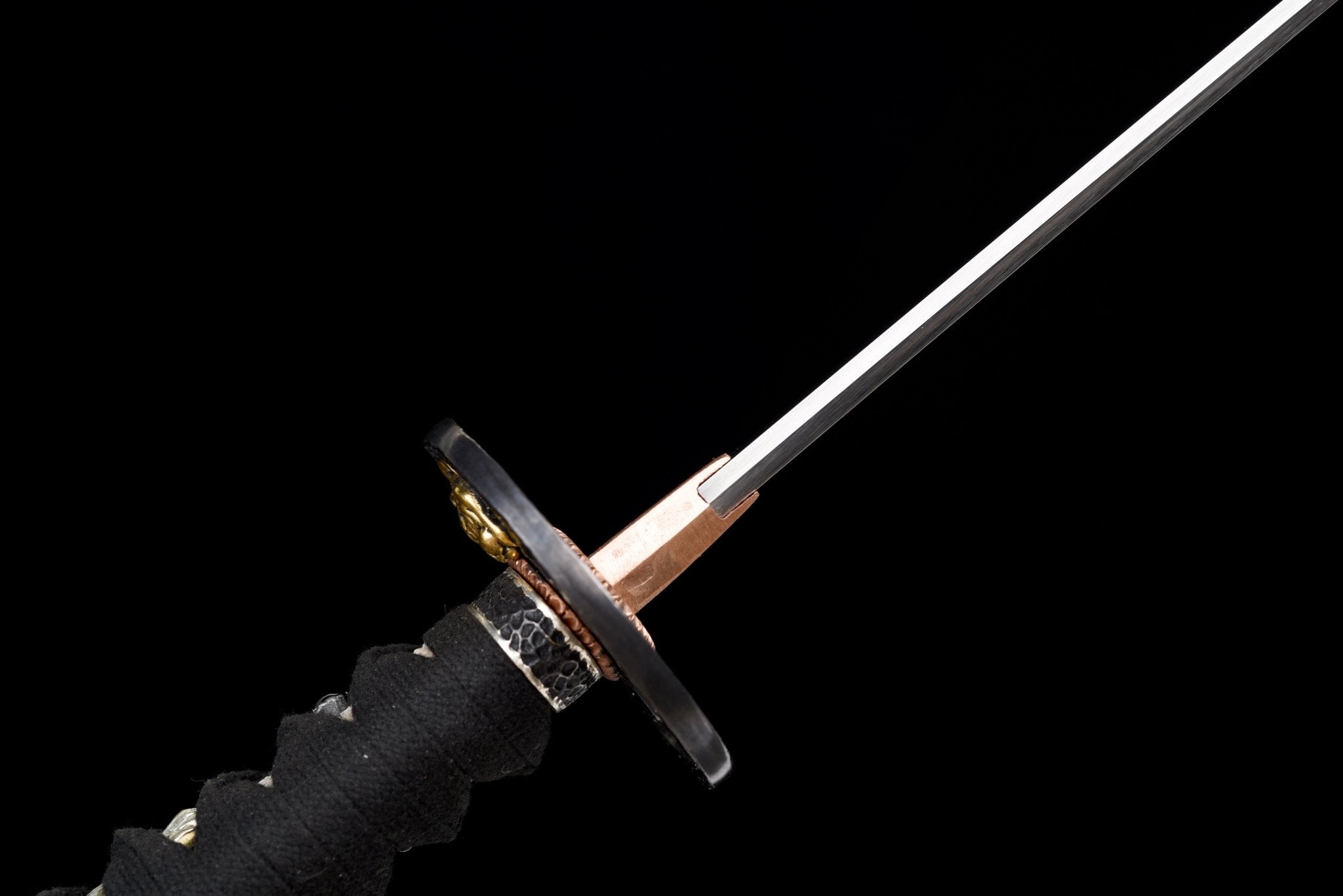Collectable Katana Shadow Tiger Sanmai Steel Clay Tempered Black Saya 虎影 | KatanaSwordArt Katana For Sale 2025