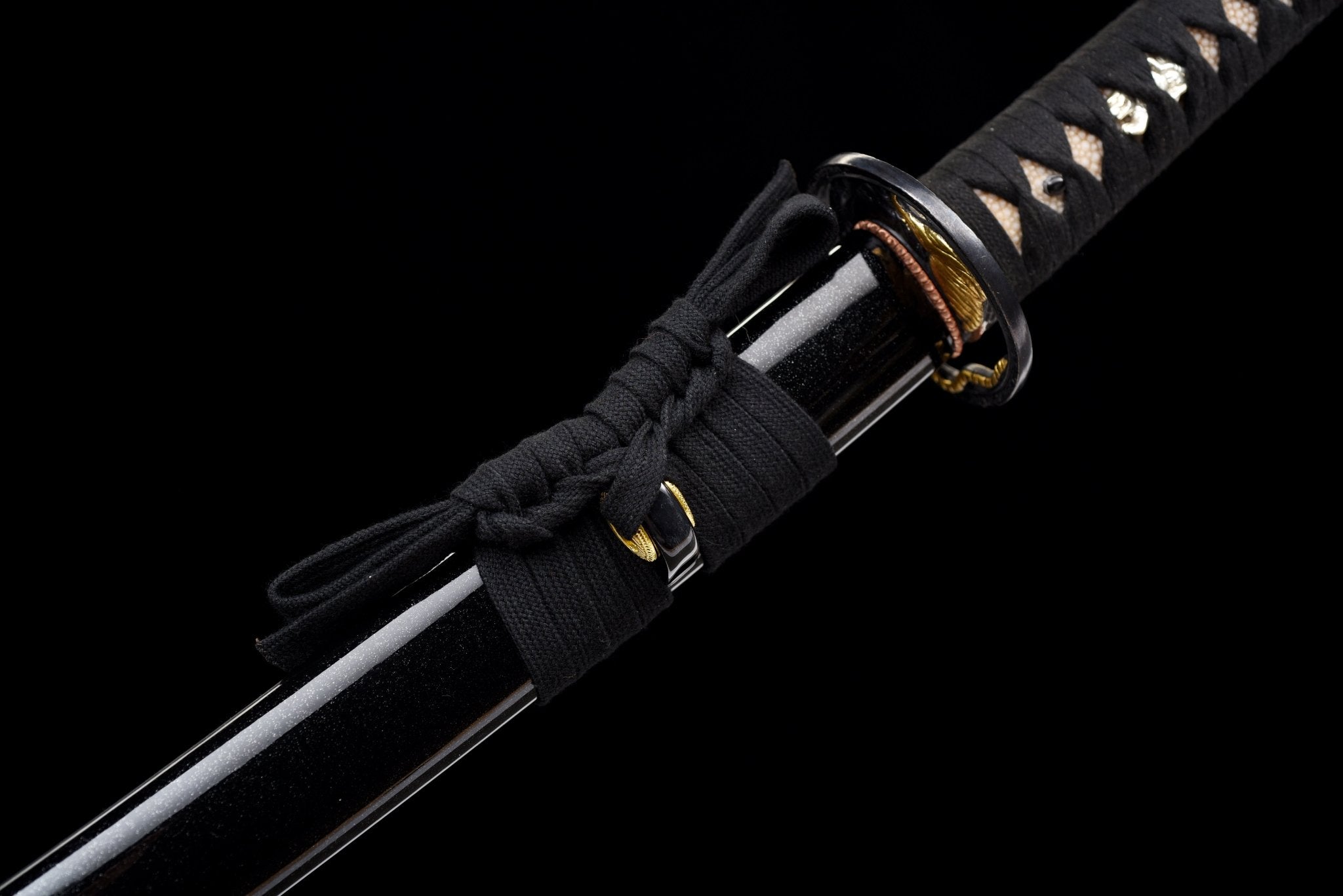 Collectable Katana Shadow Tiger Sanmai Steel Clay Tempered Black Saya 虎影 | KatanaSwordArt Katana For Sale 2025