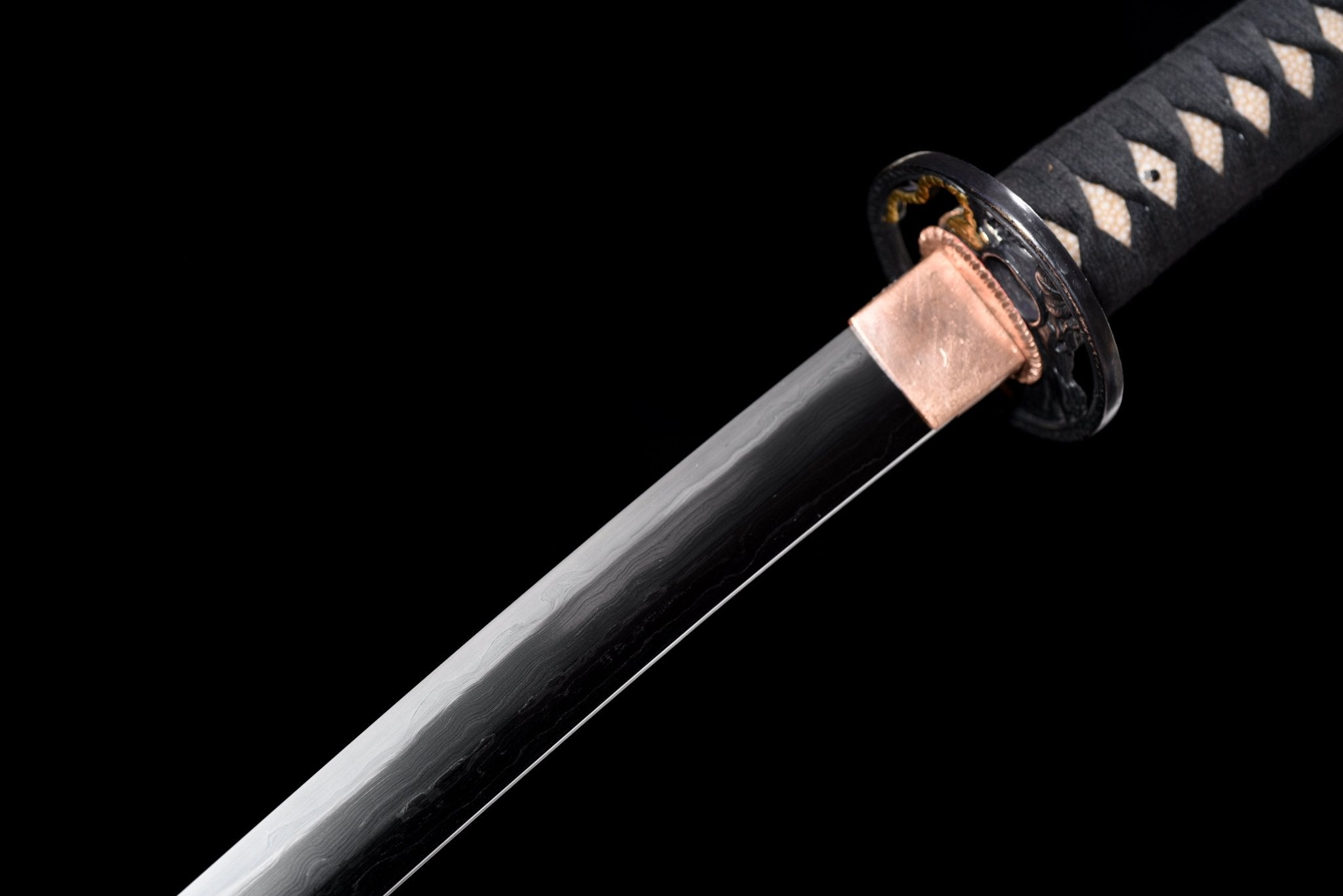 Collectable Katana Shadow Tiger Sanmai Steel Clay Tempered Black Saya 虎影 | KatanaSwordArt Katana For Sale 2025