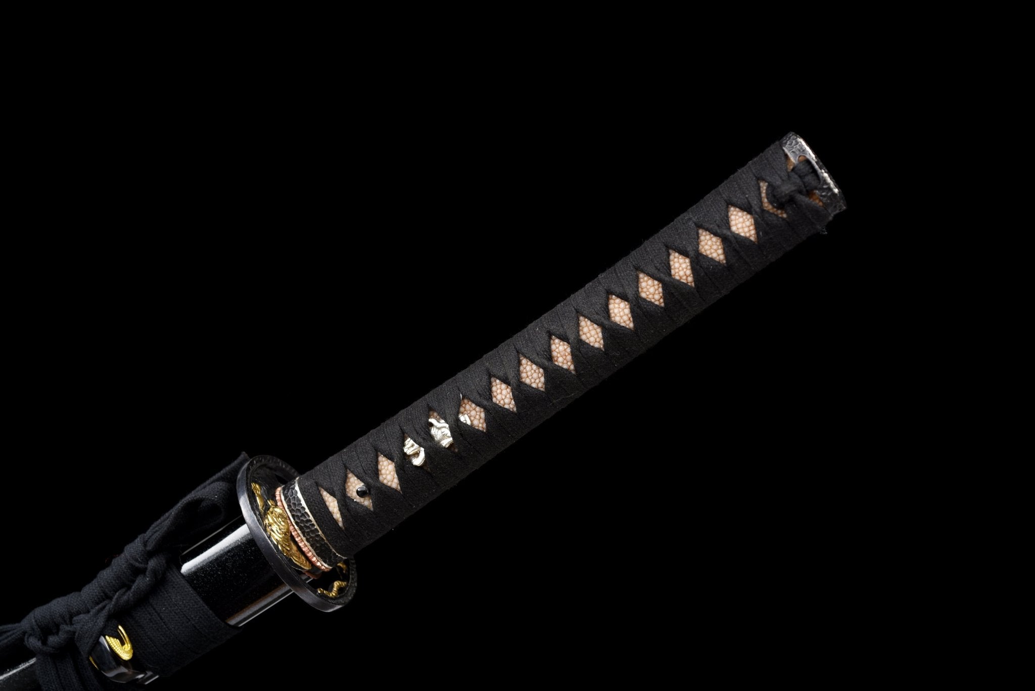 Collectable Katana Shadow Tiger Sanmai Steel Clay Tempered Black Saya 虎影 | KatanaSwordArt Katana For Sale 2025