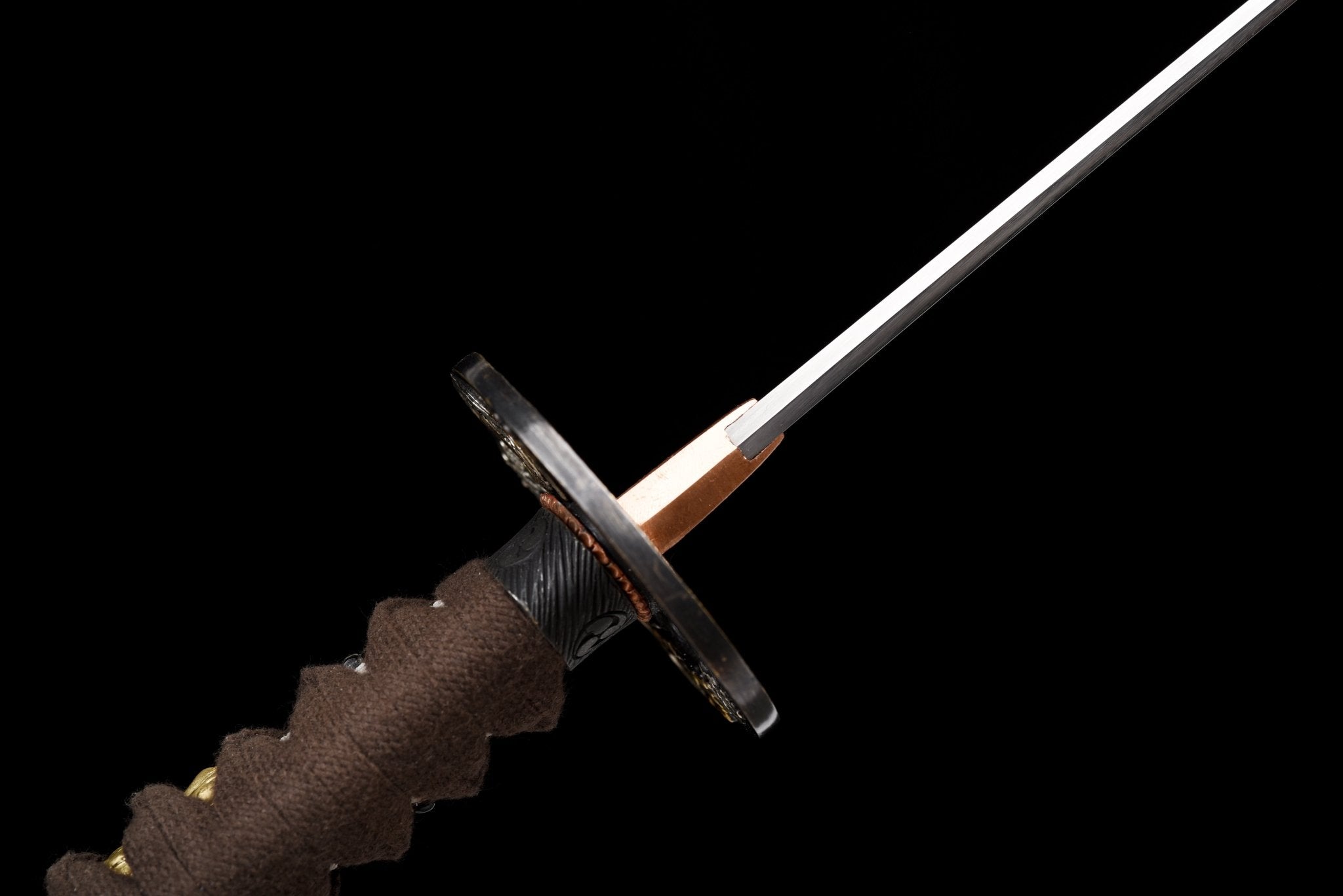 Collectable Katana Silent Tiger Sanmai Steel Clay Tempered Black Saya 静虎 | KatanaSwordArt Katana For Sale 2025