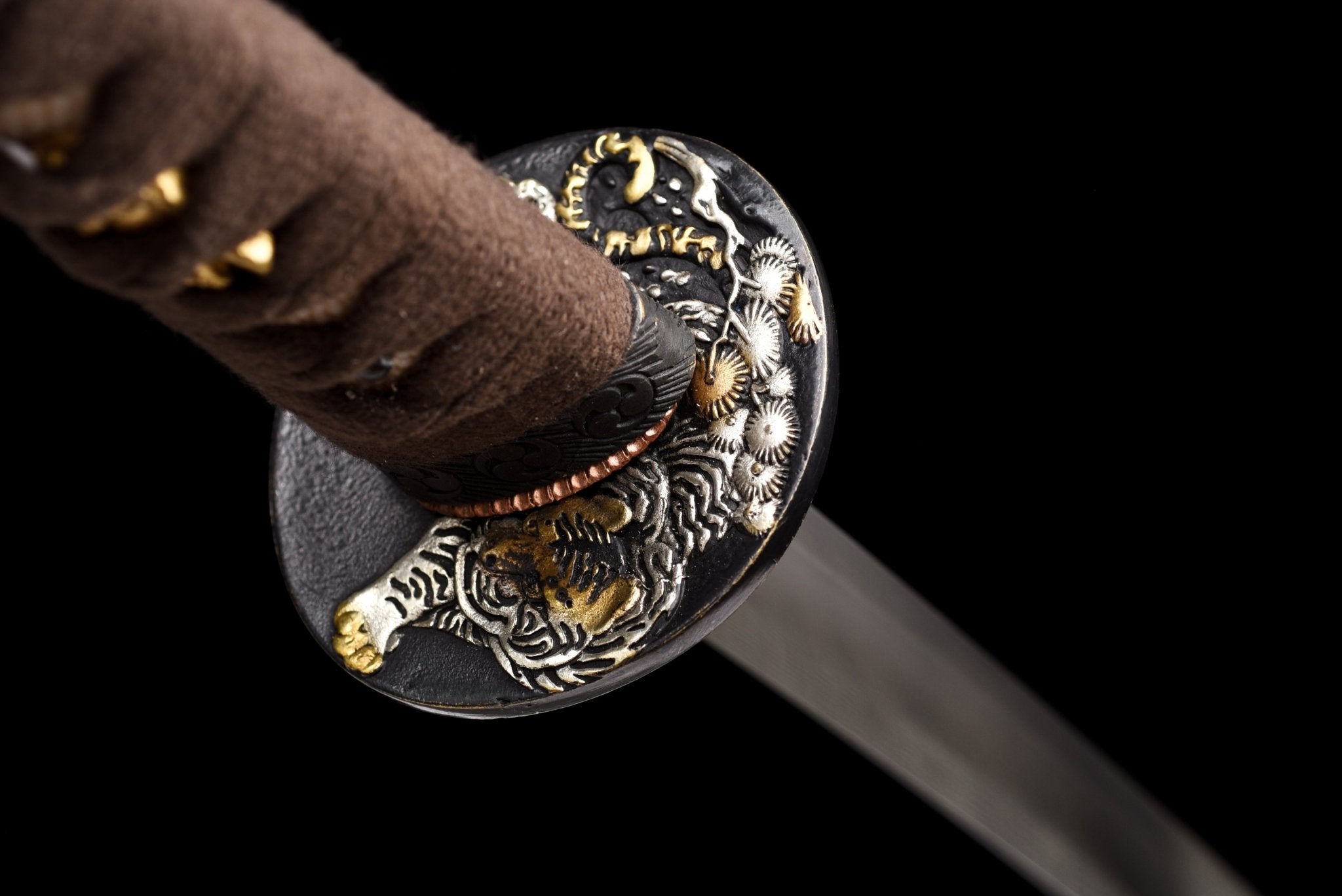 Collectable Katana Silent Tiger Sanmai Steel Clay Tempered Black Saya 静虎 | KatanaSwordArt Katana For Sale 2025