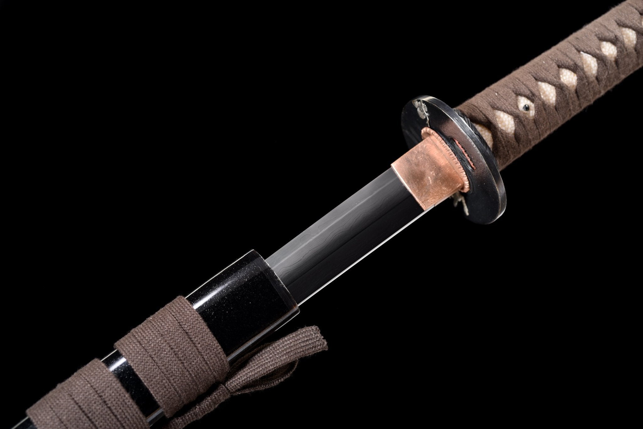 Collectable Katana Silent Tiger Sanmai Steel Clay Tempered Black Saya 静虎 | KatanaSwordArt Katana For Sale 2025