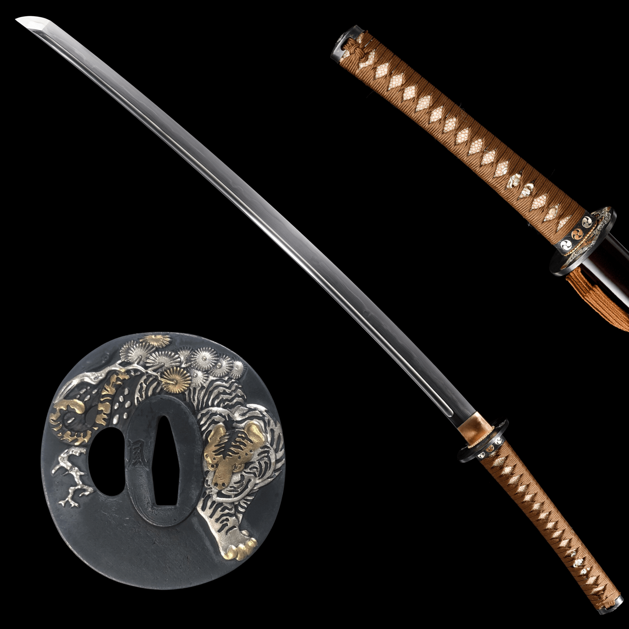 Collectable Katana Tiger Soul Sanmai Steel Clay Tempered Red Saya 虎魂 | KatanaSwordArt Katana For Sale 2025