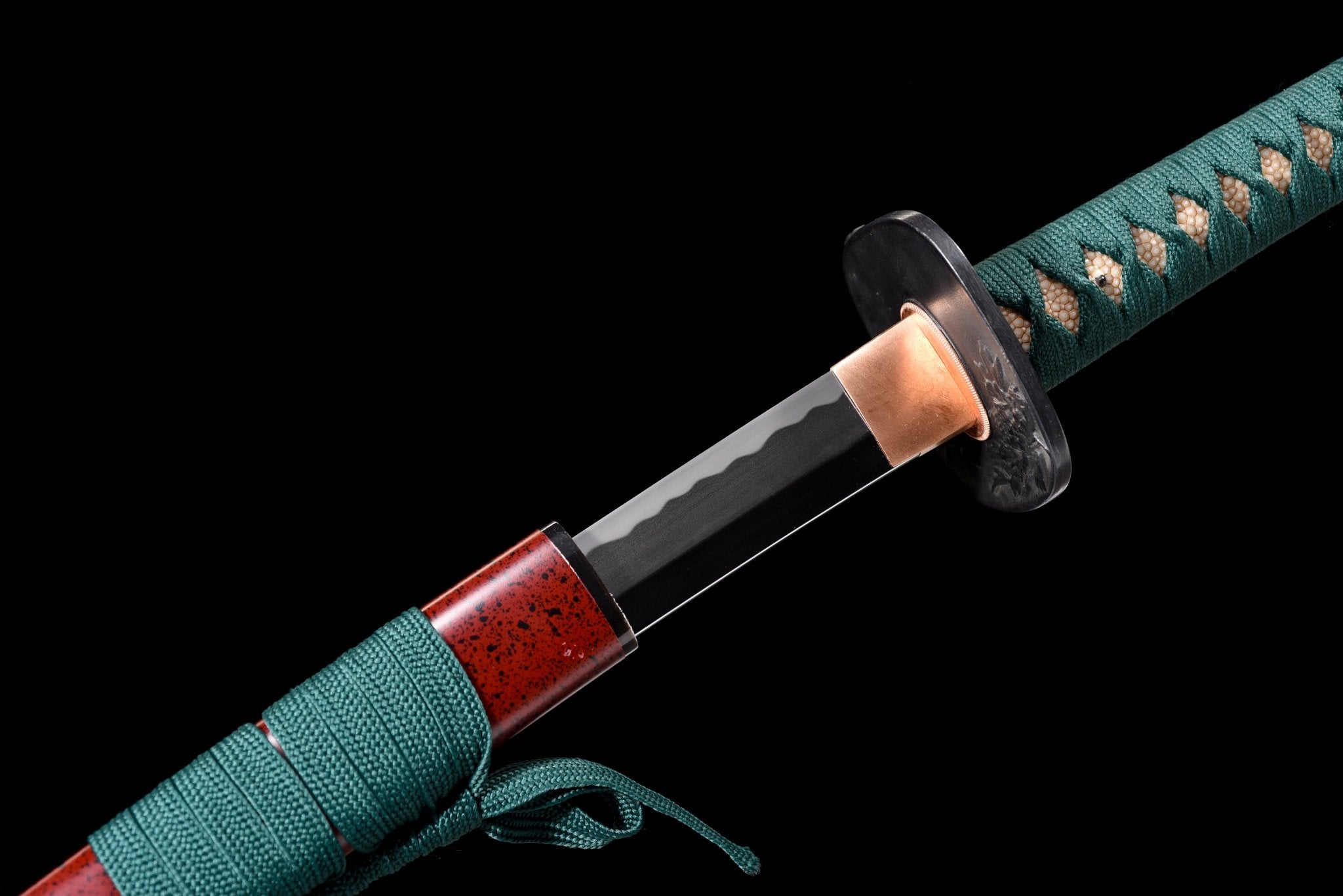 Collectable Katana Verdant Lion Folded Steel Clay Tempered Red Saya 翠獅 | KatanaSwordArt Katana For Sale 2025