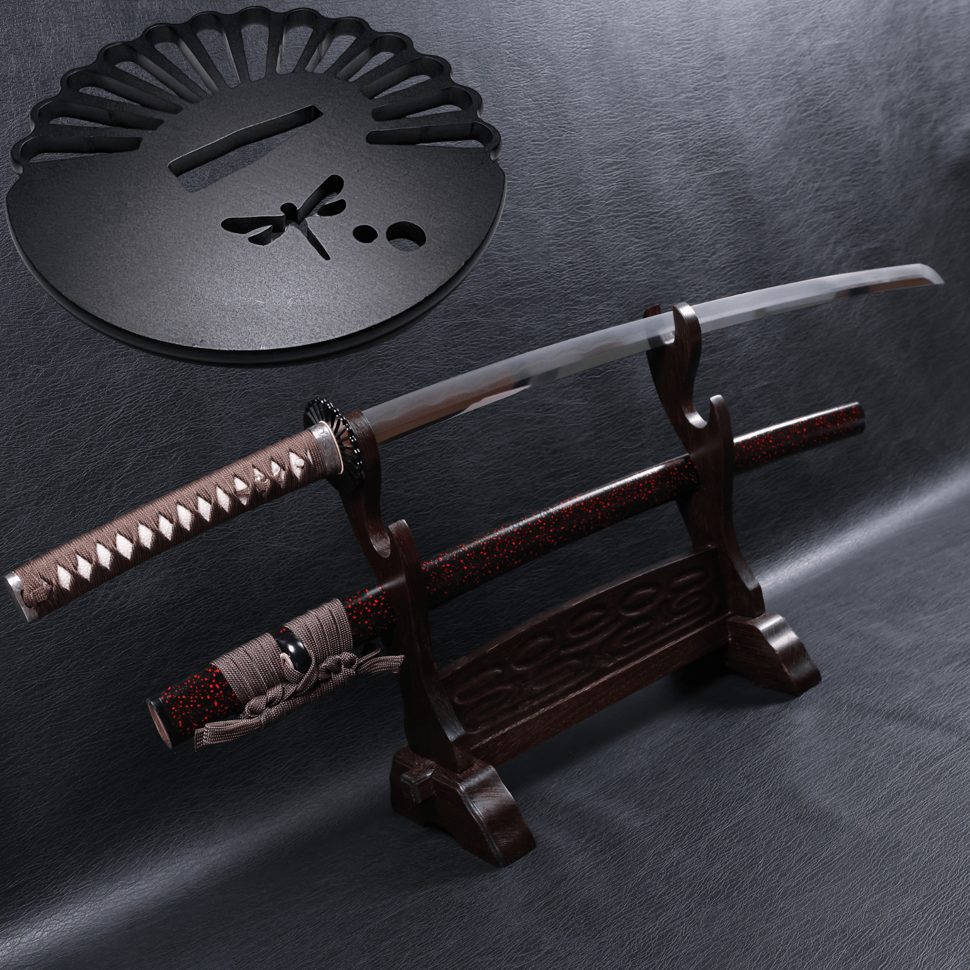Katana Akatsuki Tonbo Folded Steel Clay Tempered Blade with Sanbonsugi Hamon | KSA Hua | KatanaSwordArt Katana For Sale 2026