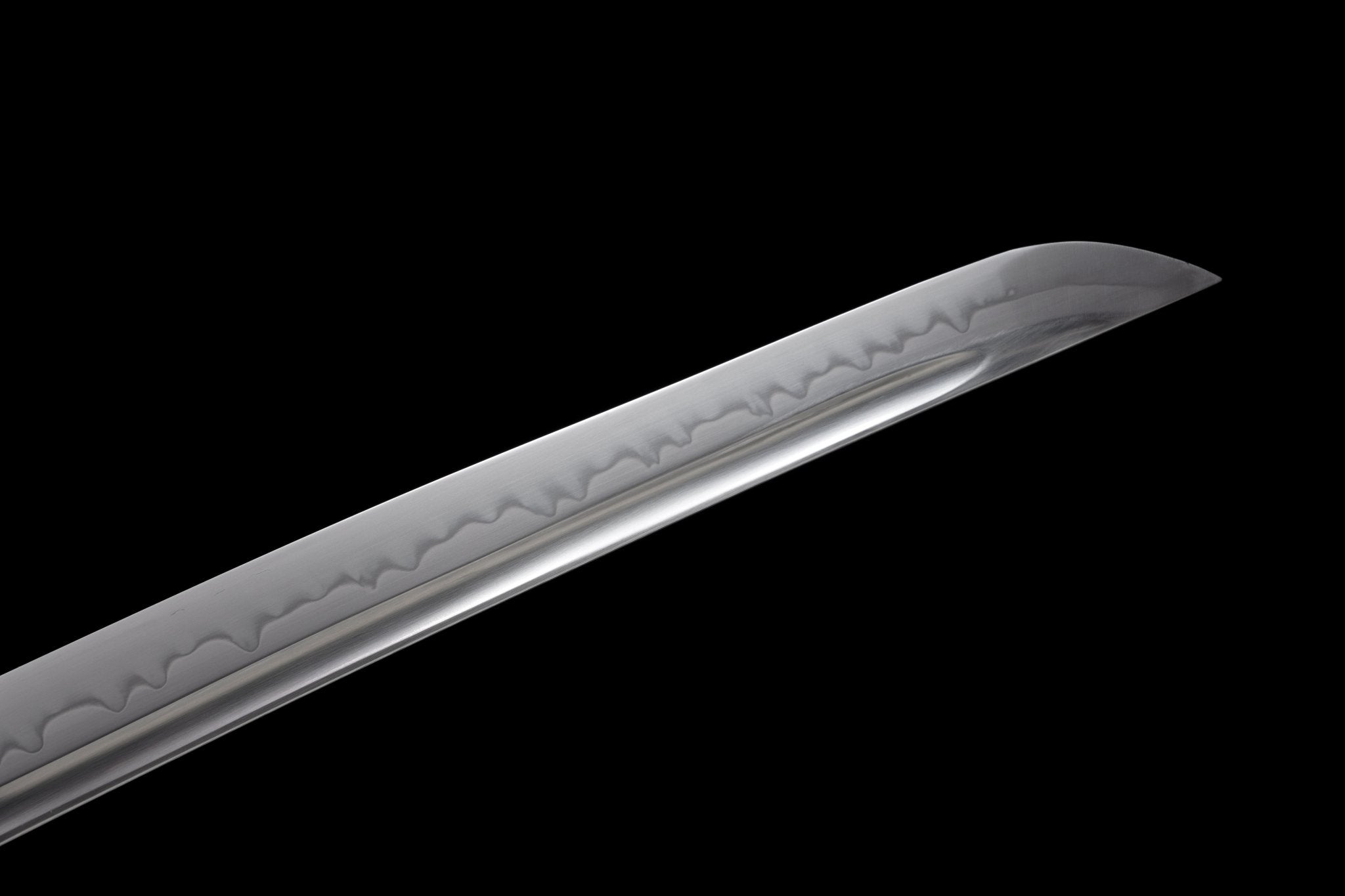 Katana Autumn Crest T10 Clay Tempered Blade with Black Rayskin 秋紋 | KatanaSwordArt Katana For Sale 2025