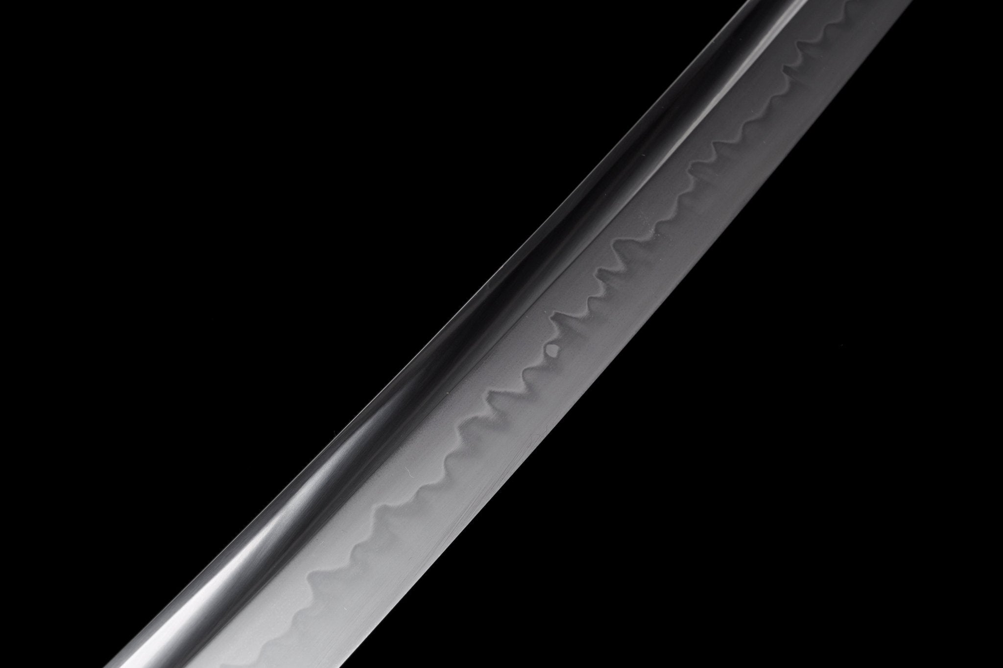 Katana Autumn Crest T10 Clay Tempered Blade with Black Rayskin 秋紋 | KatanaSwordArt Katana For Sale 2025