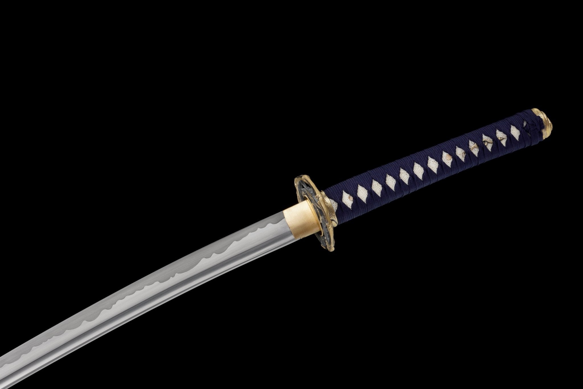 Katana Azure Flame Blue Lacquer Saya Genuine Rayskin 蒼炎 | KatanaSwordArt Katana For Sale 2025