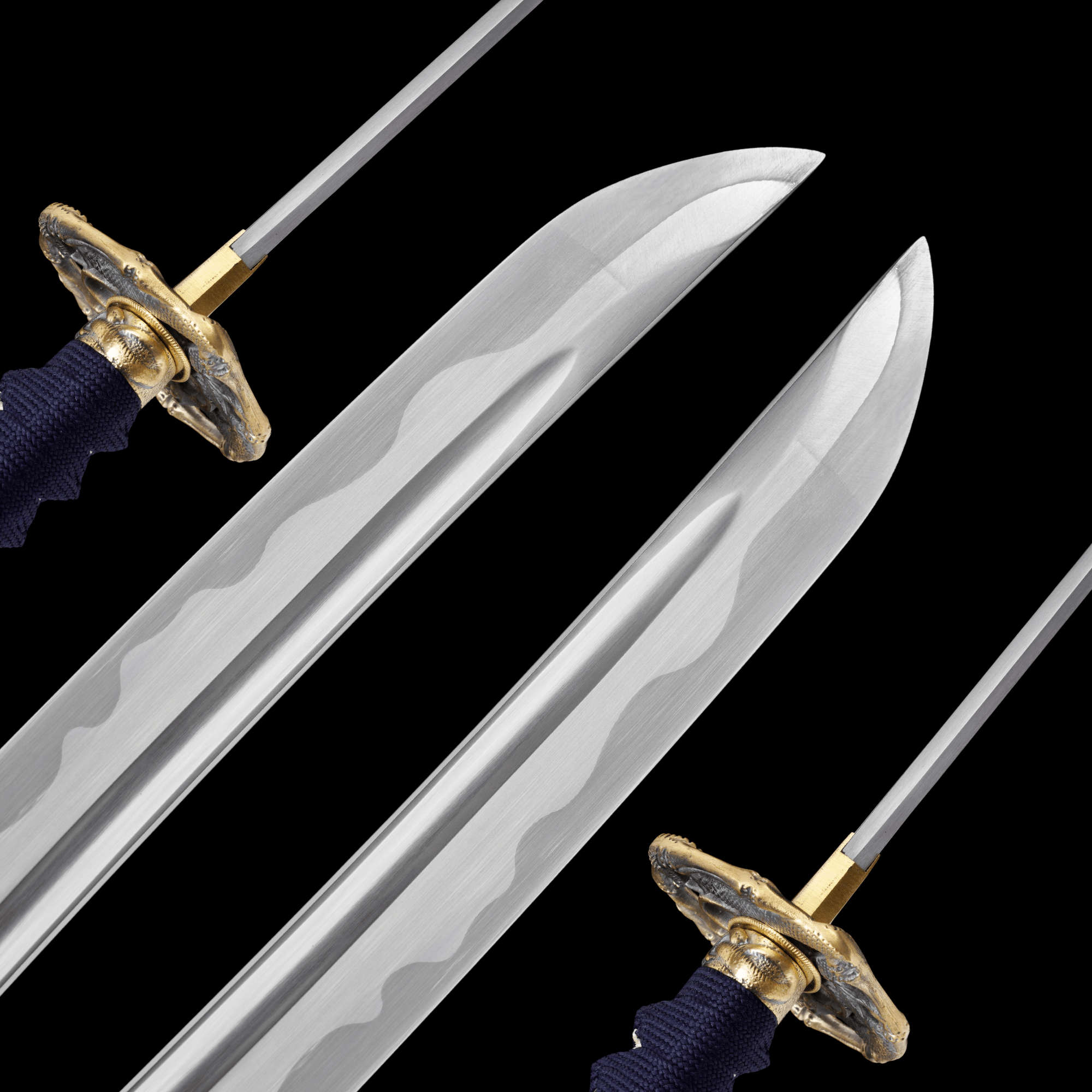 Katana Azure Flame Blue Lacquer Saya Genuine Rayskin 蒼炎 | KatanaSwordArt Katana For Sale 2025