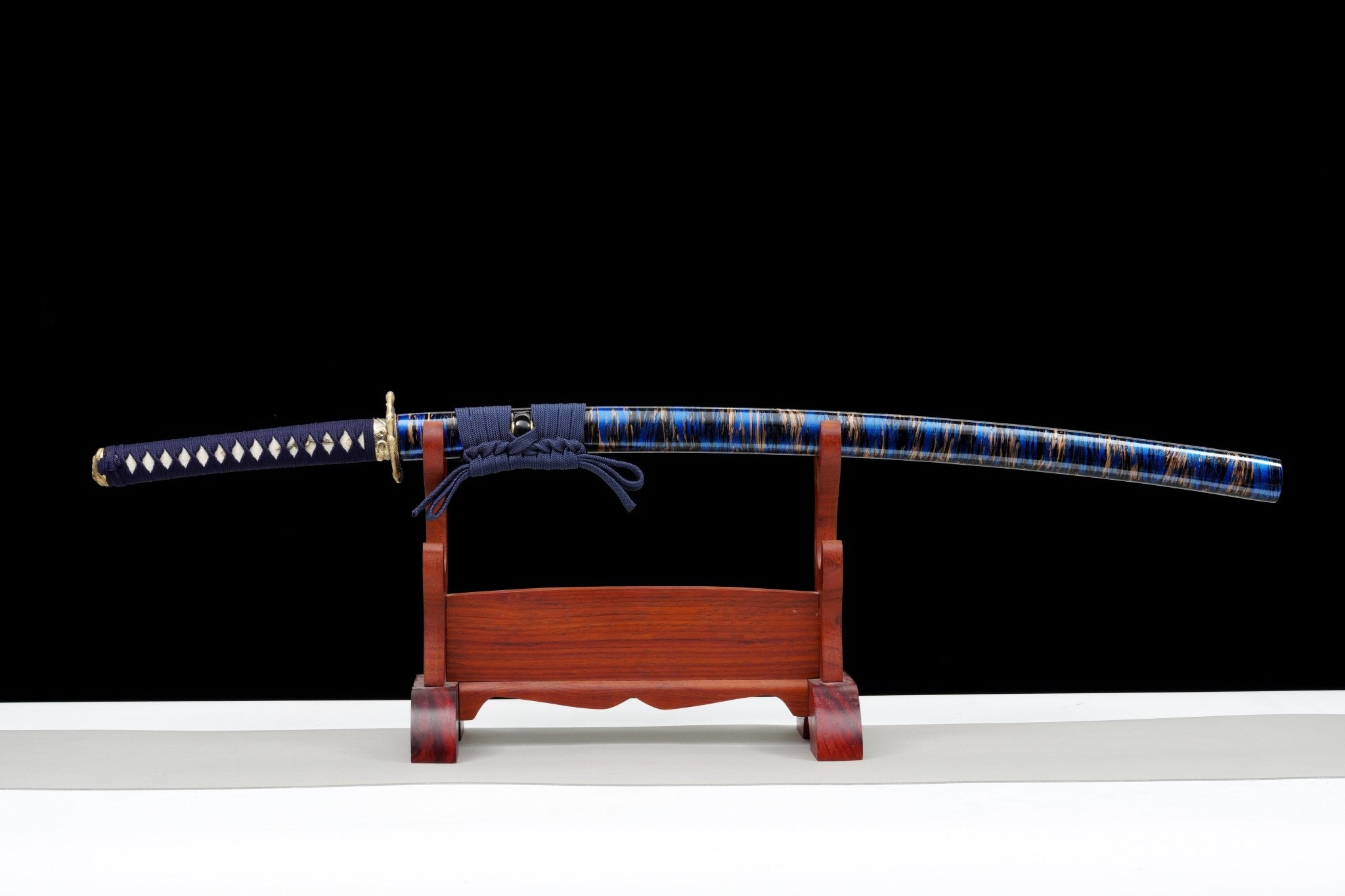 Katana Azure Flame Blue Lacquer Saya Genuine Rayskin 蒼炎 | KatanaSwordArt Katana For Sale 2025