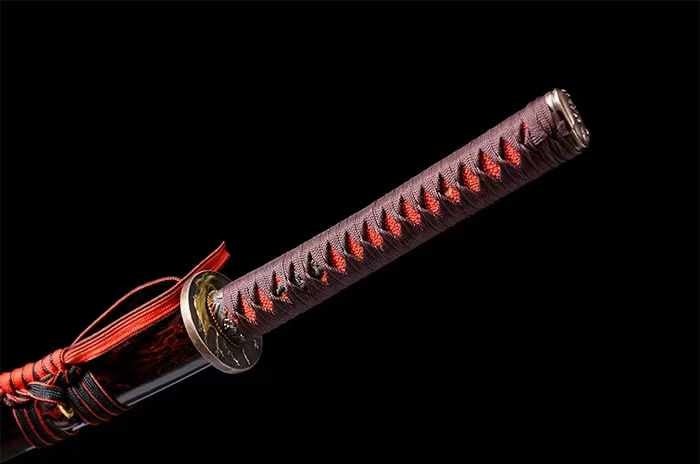 Katana Blood Plum Carbon Steel Clay Tempered Red Saya 血梅 | KatanaSwordArt Katana For Sale 2025