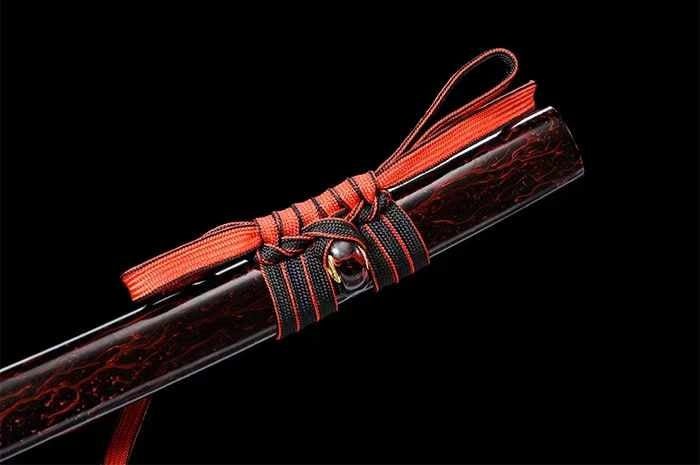 Katana Blood Plum Carbon Steel Clay Tempered Red Saya 血梅 | KatanaSwordArt Katana For Sale 2025